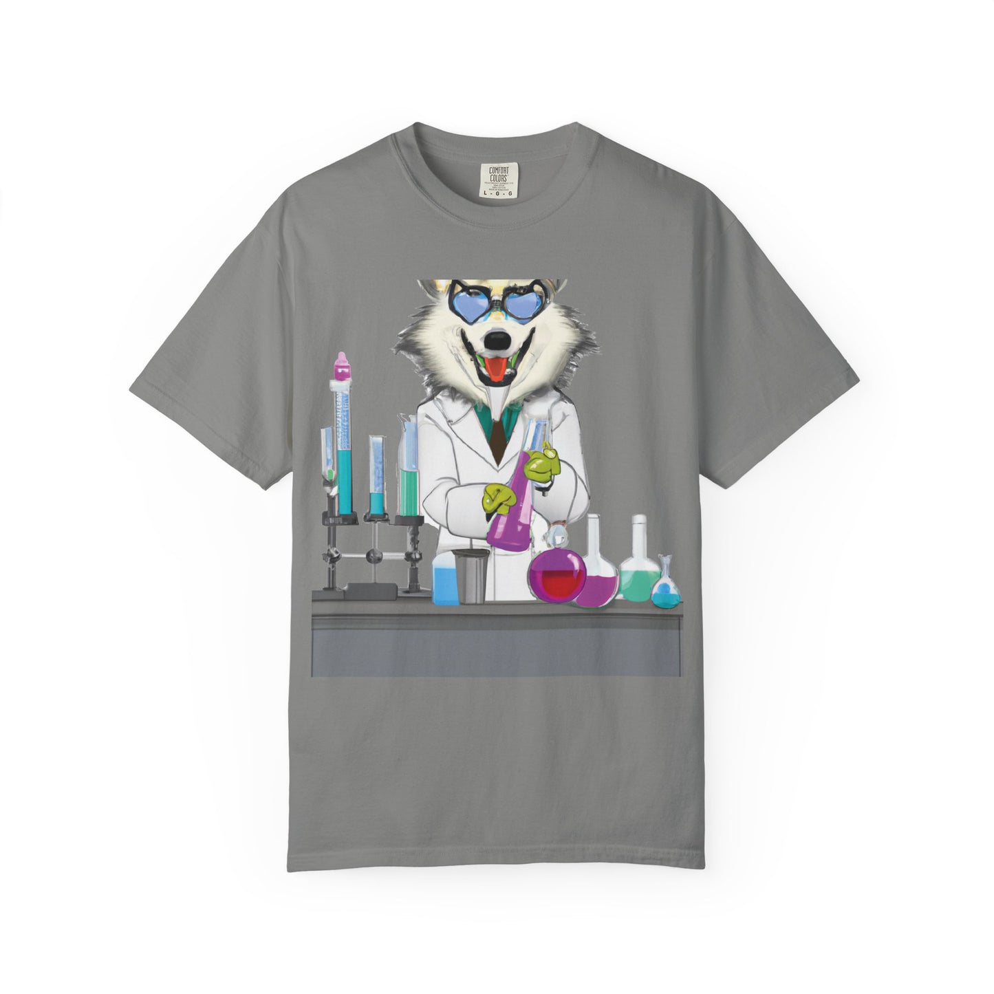 Chemist Wolf T-Shirt — Funny Lab Scientist Graphic Tee