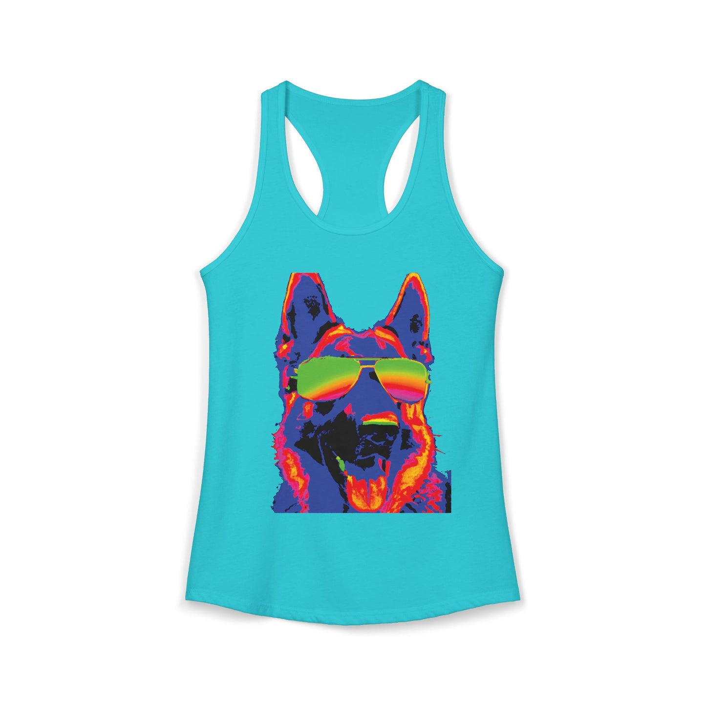 Heat Seeking German Shepherd Racerback Tank
