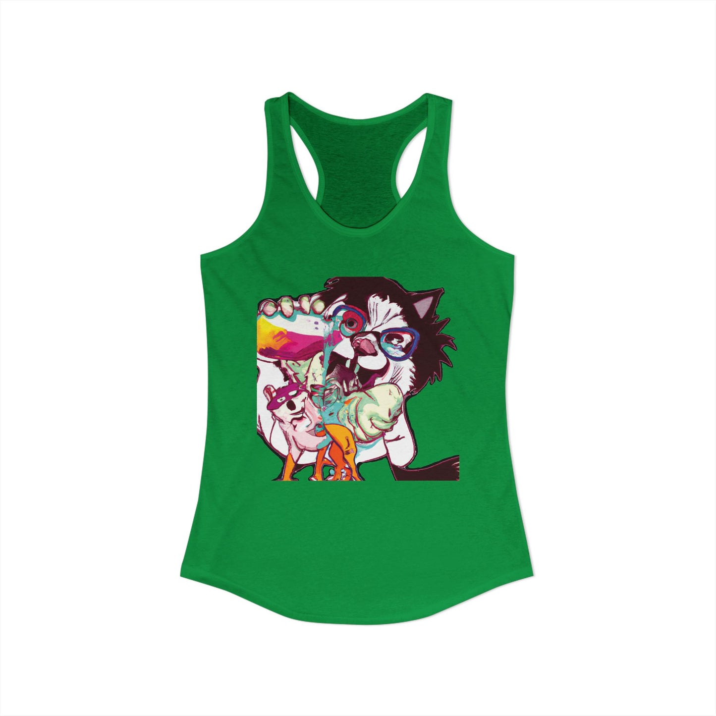 Derpy Dog Pop Art Racerback Tank