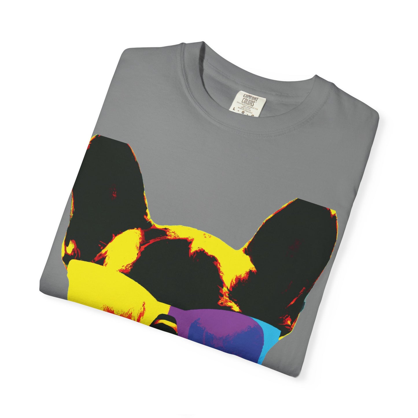 Colorful Sunglasses French Bulldog Tee (PlurOut.com Back Print)
