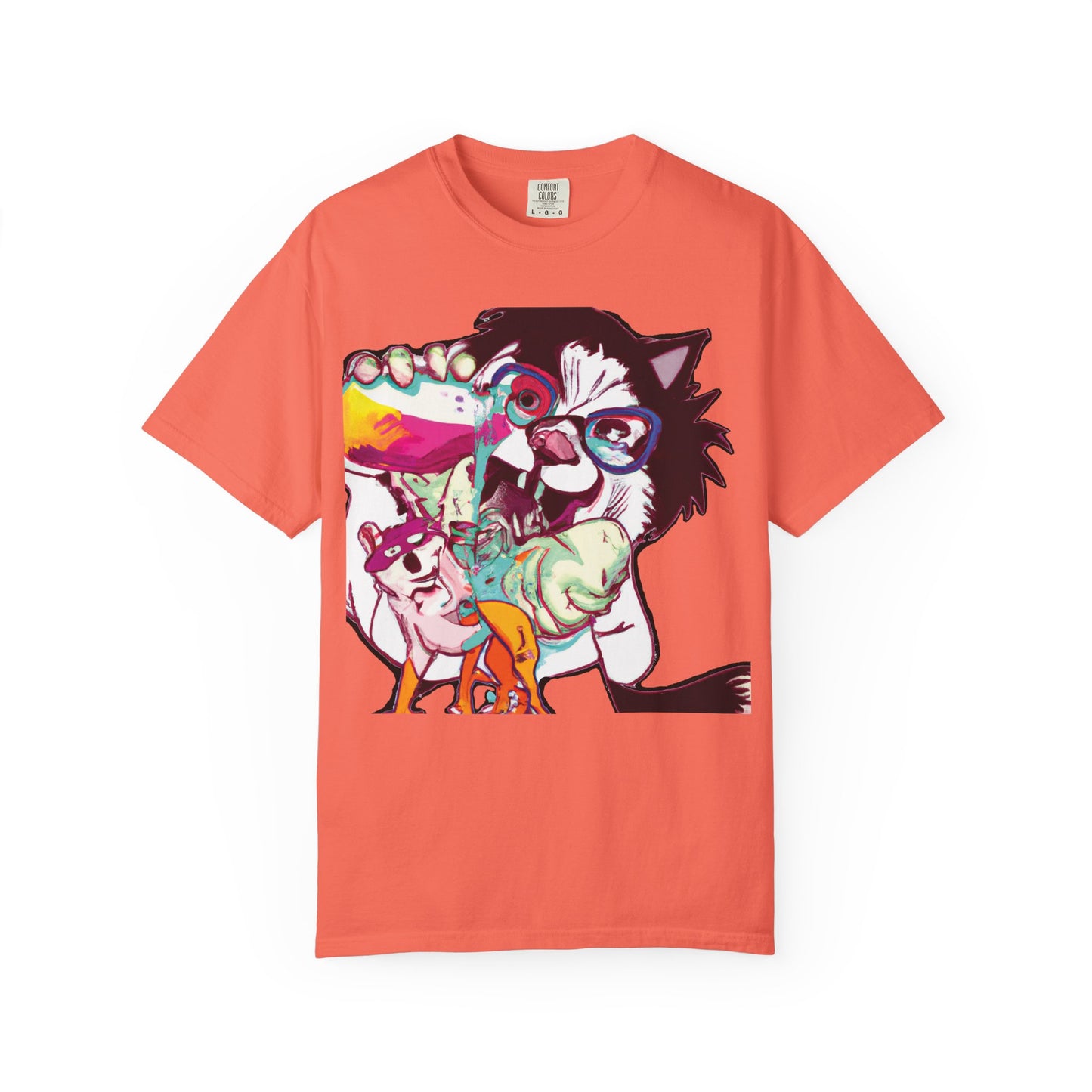 Colorful Punk Cat & Dog Illustration (PlurOut Back Print)