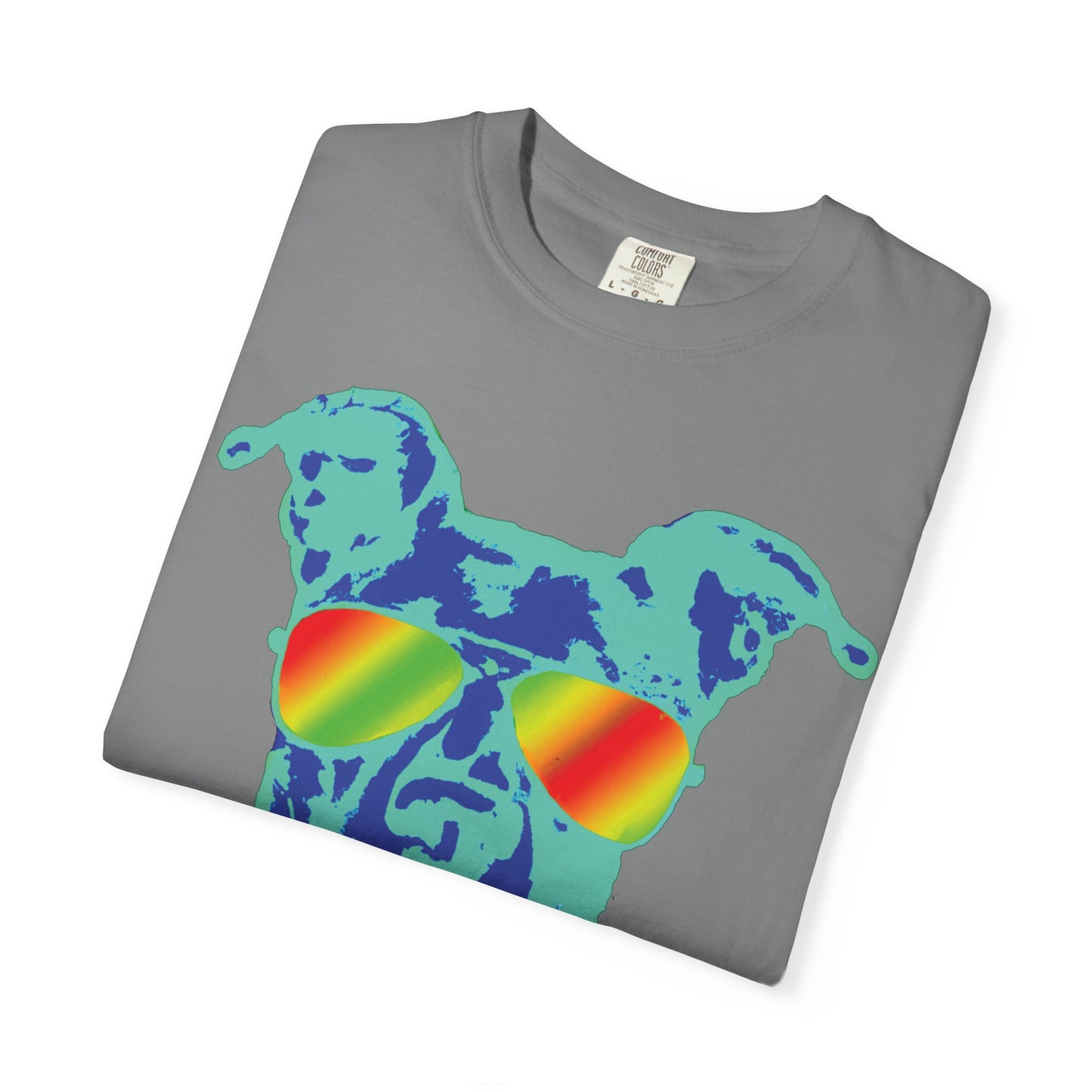 Cool Dog Graphic Tee — Rainbow Sunglasses Pitbull T‑Shirt