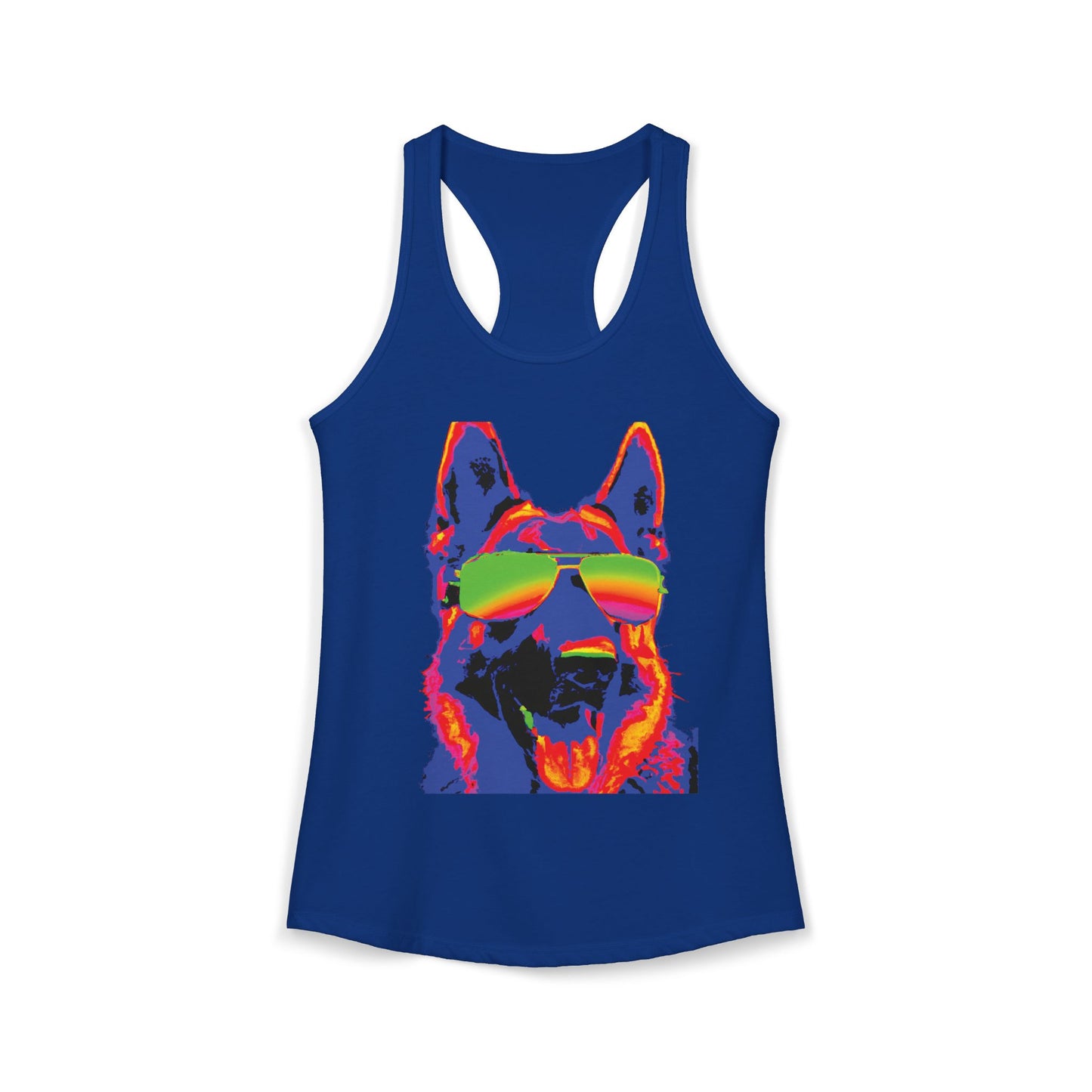 Heat Seeking German Shepherd Racerback Tank