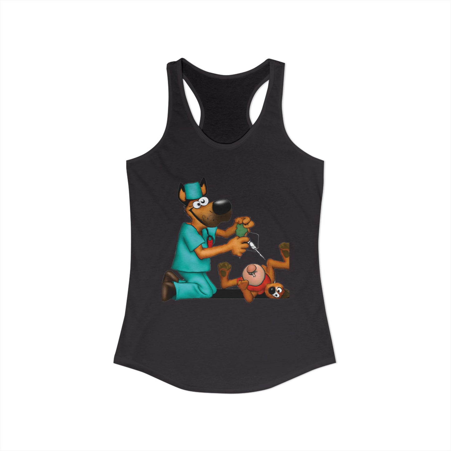 Dog Saving Toy Racerback Tank — "We Gotta Save It" Graphic Tank Top