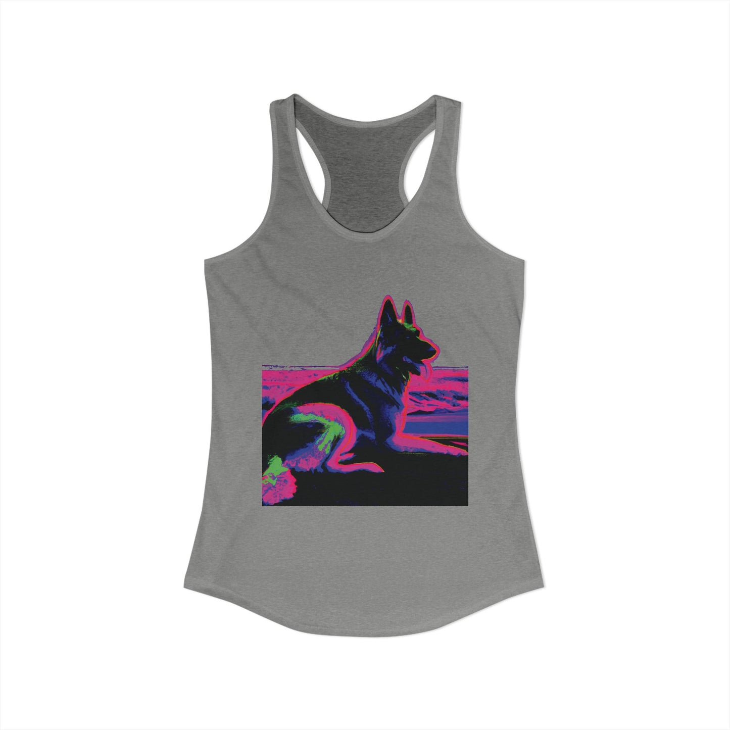 German Shepherd Beach Tank — Women's Racerback "80" Design