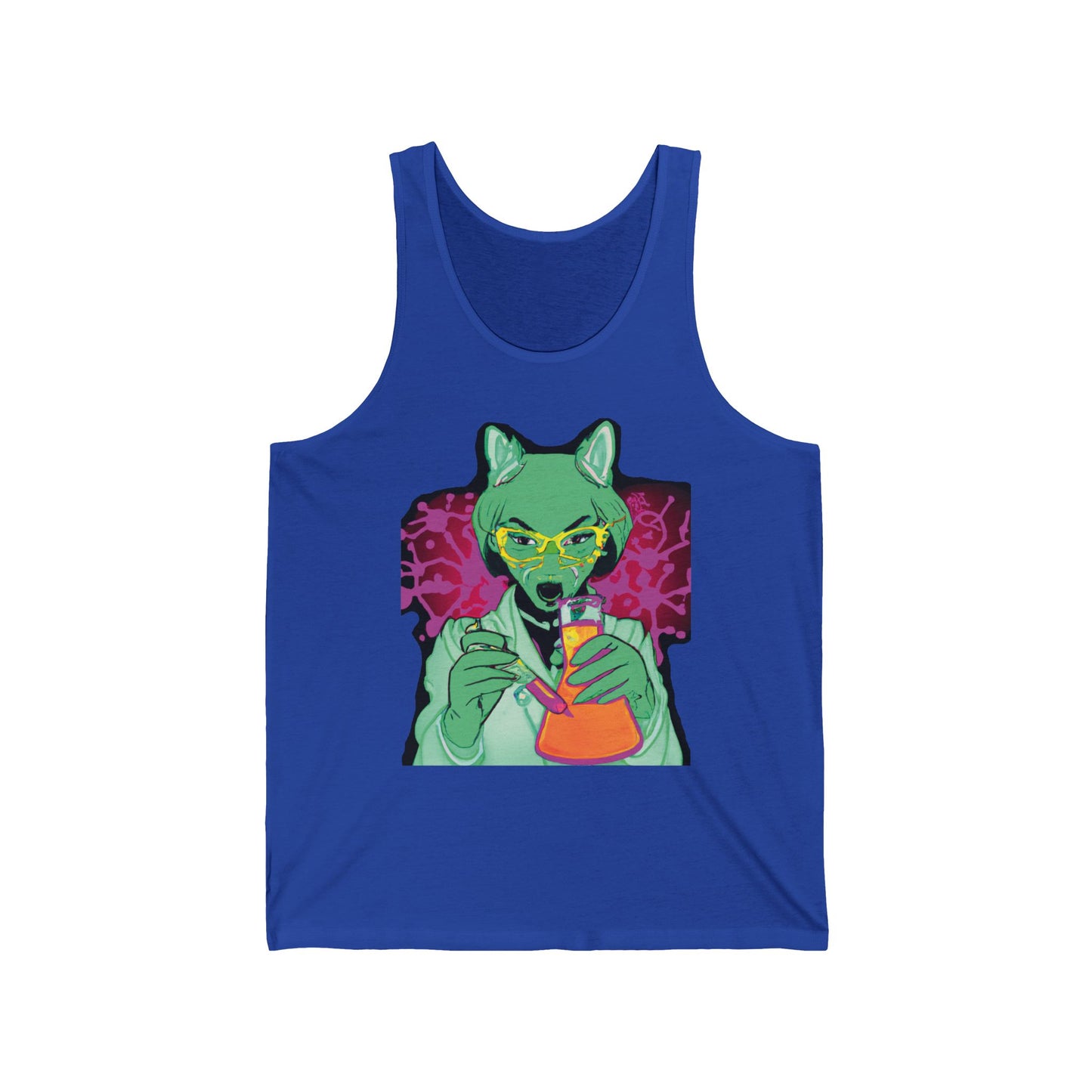 Neon Cat Chemist Graphic Tank