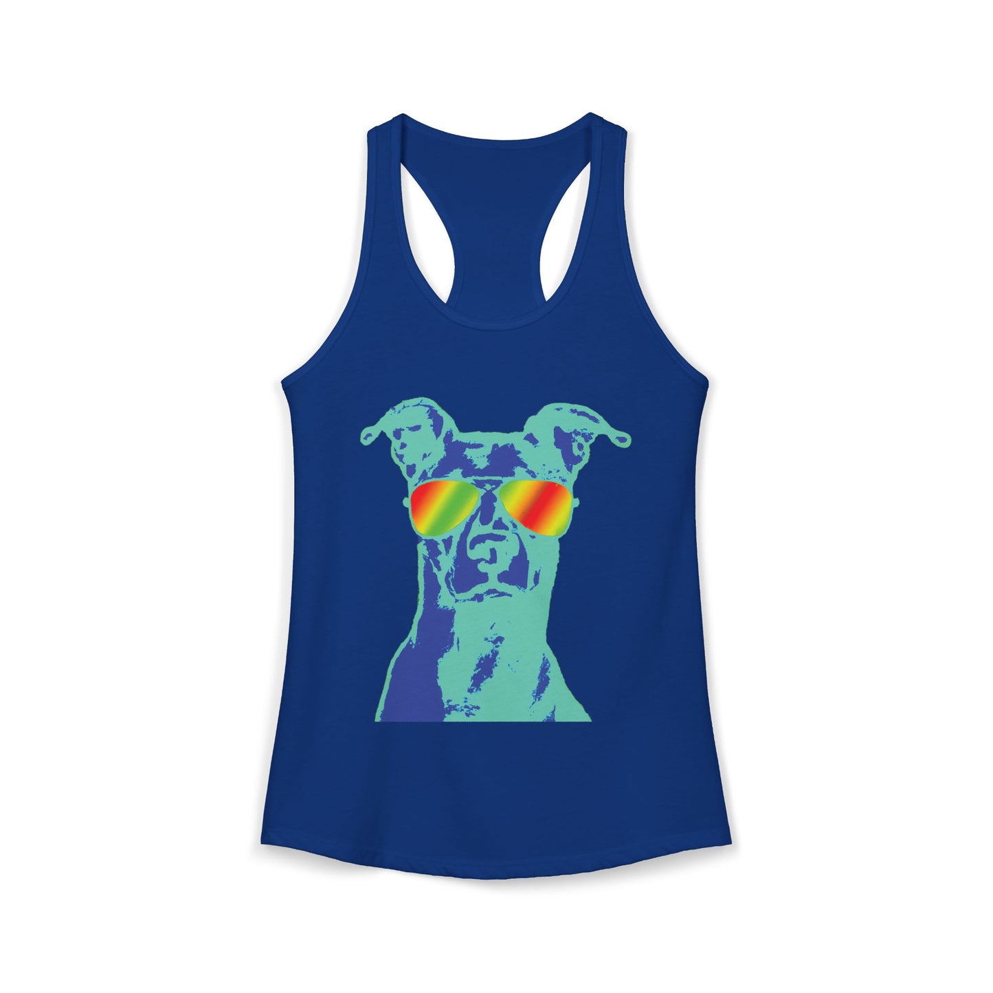 Vizsla Summer Tank — 'Summer Vizsla' Dog Sunglasses Racerback Tank