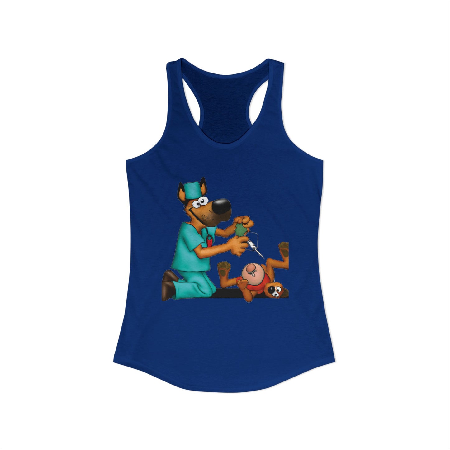 Dog Saving Toy Racerback Tank — "We Gotta Save It" Graphic Tank Top