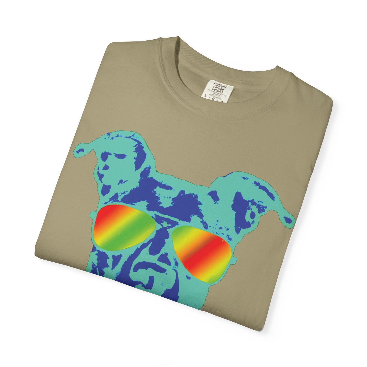 Cool Dog Graphic Tee — Rainbow Sunglasses Pitbull T‑Shirt