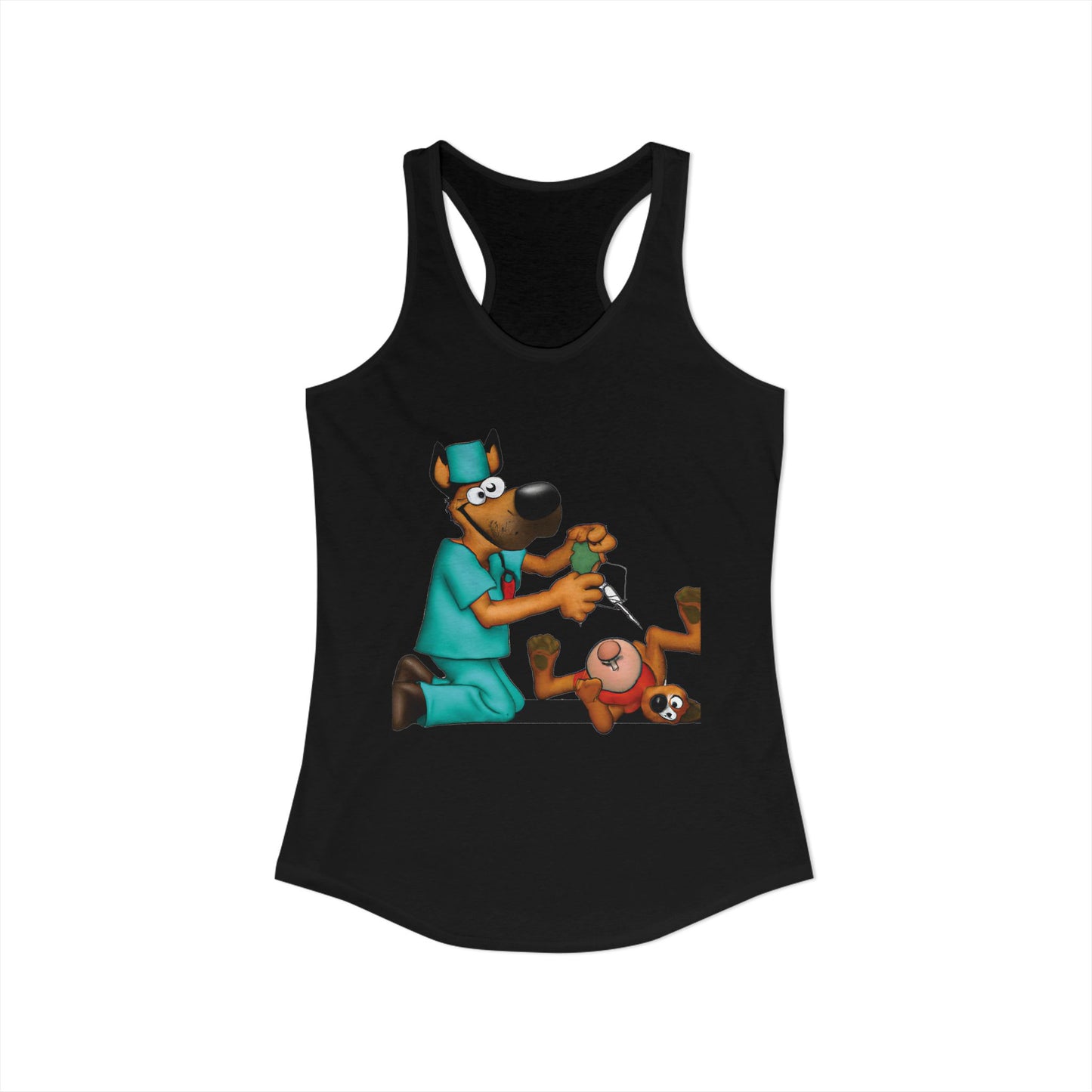 Dog Saving Toy Racerback Tank — "We Gotta Save It" Graphic Tank Top