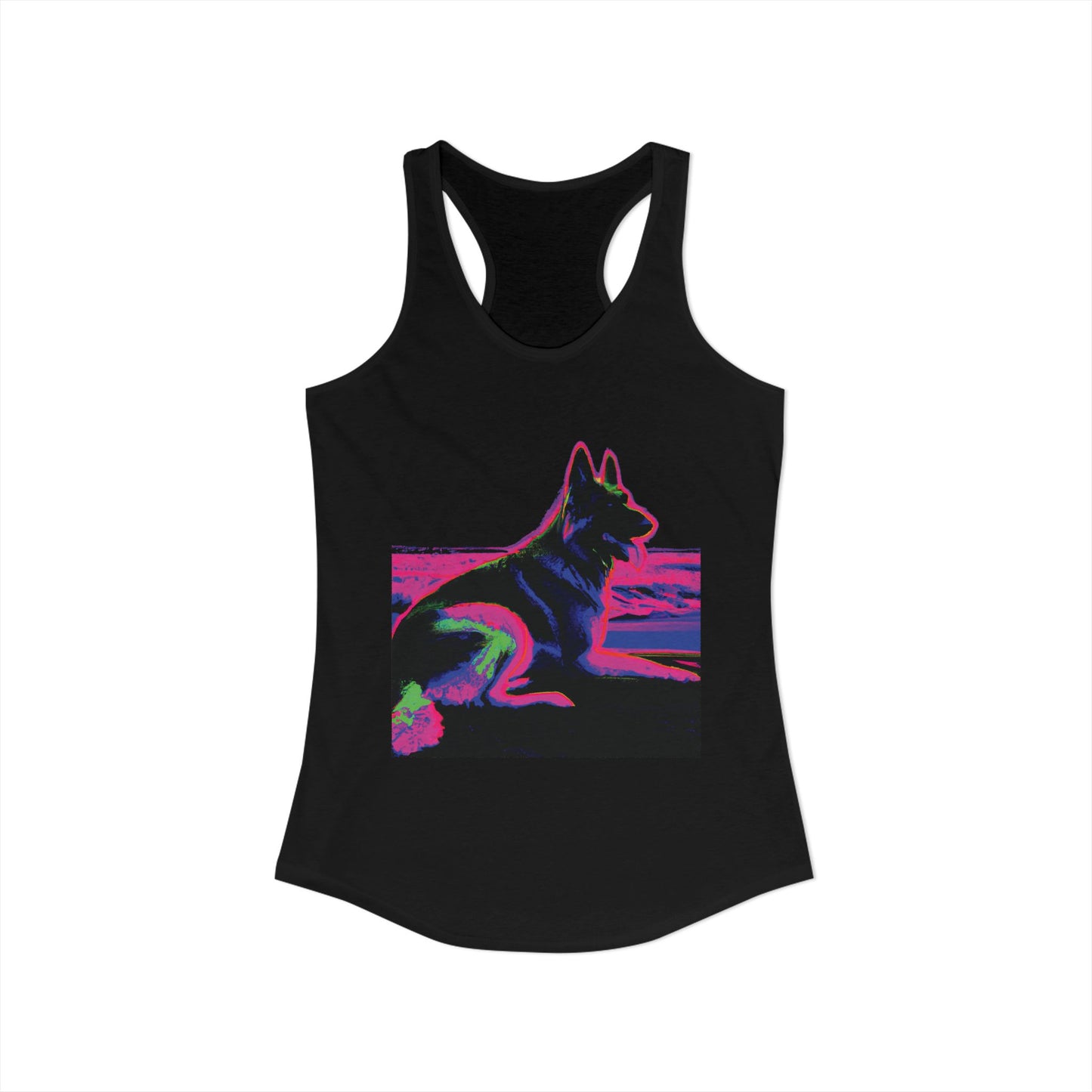 German Shepherd Beach Tank — Women's Racerback "80" Design