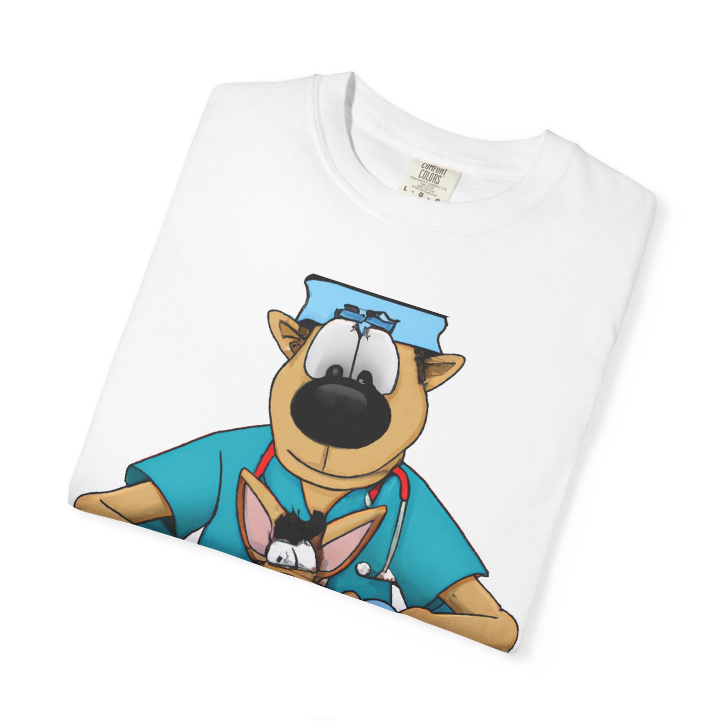 Dog Vet Cartoon T-Shirt — Cute Veterinary Surgeon Graphic Tee