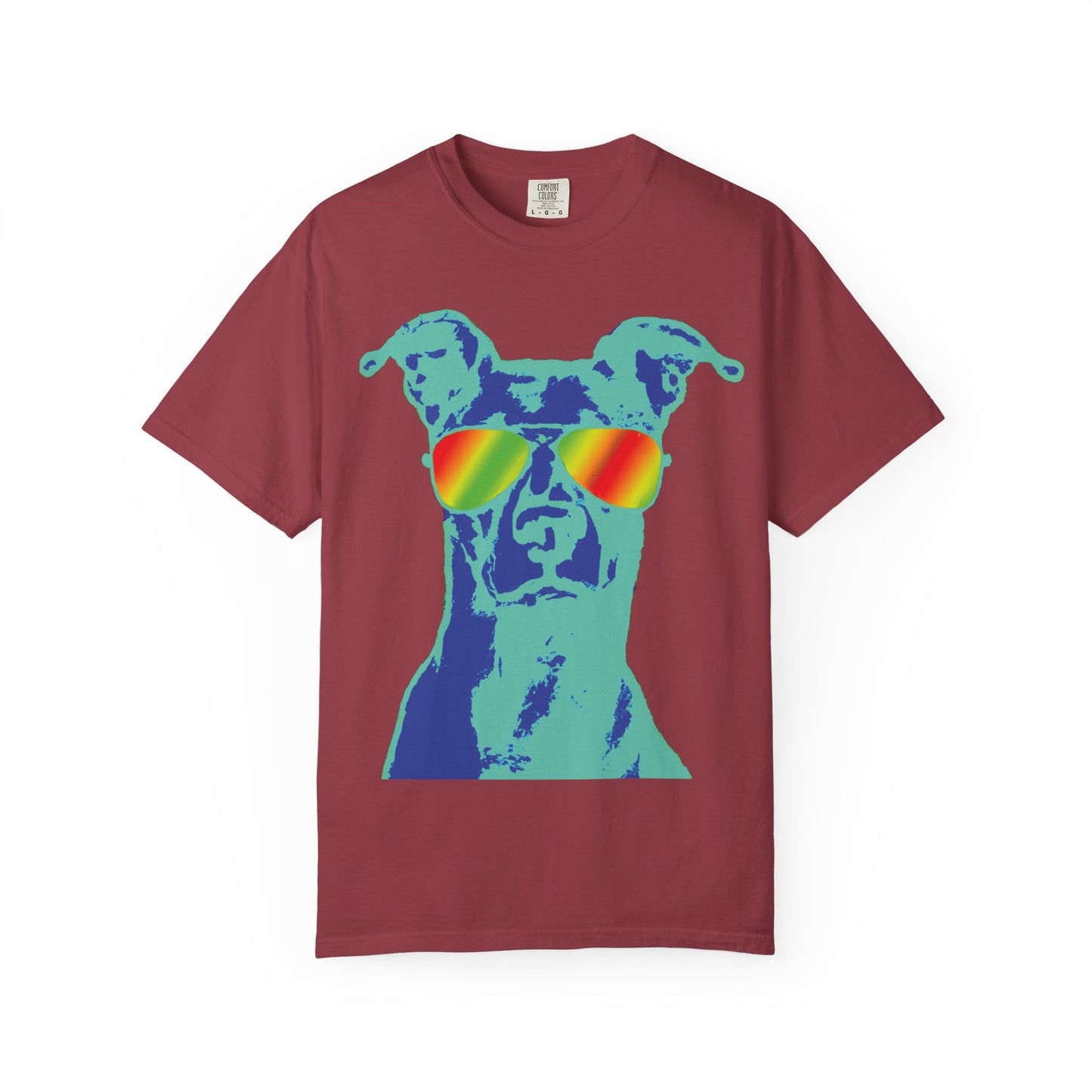 Cool Dog Graphic Tee — Rainbow Sunglasses Pitbull T‑Shirt