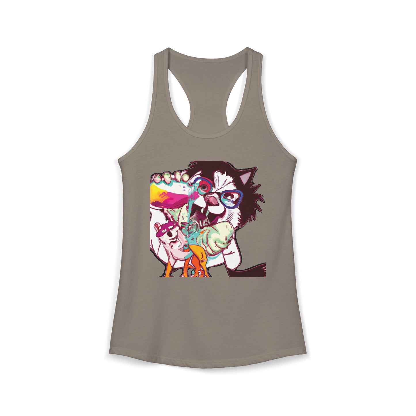 Derpy Dog Pop Art Racerback Tank