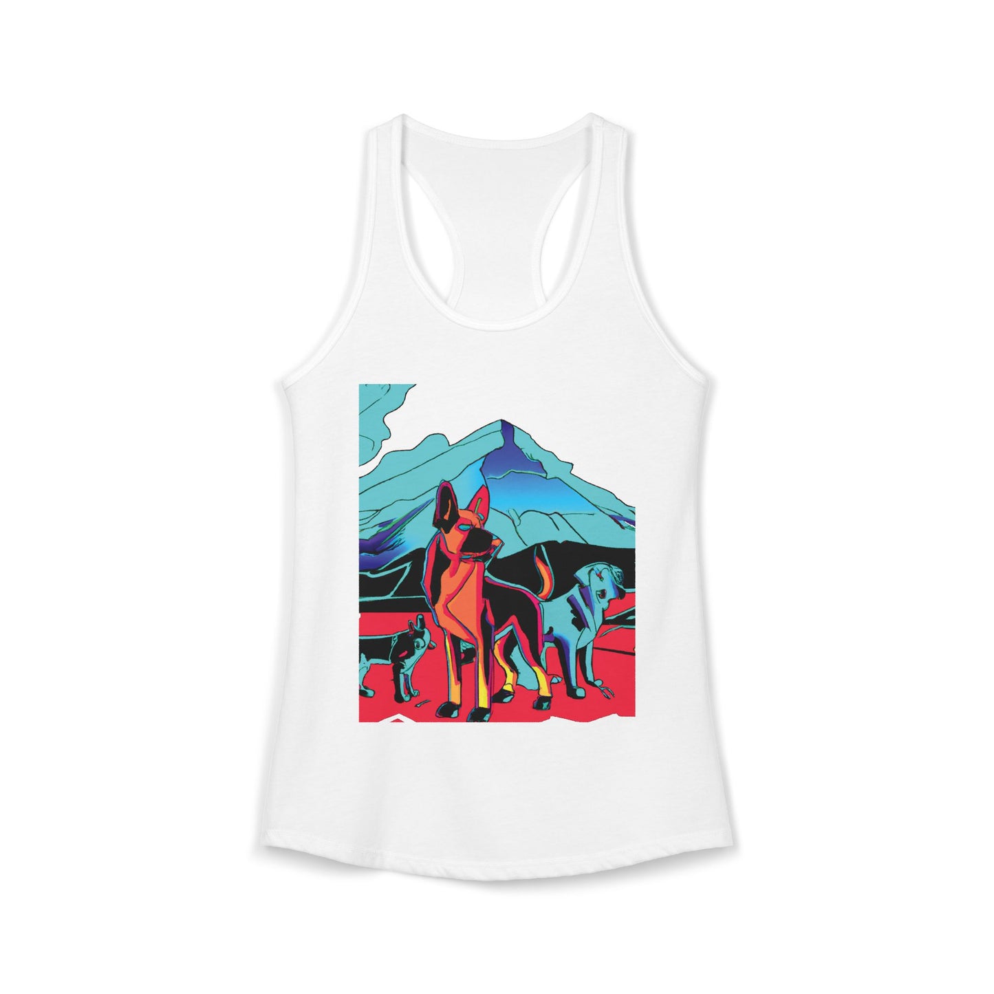 German Shepherd Volcano Pack Racerback Tank
