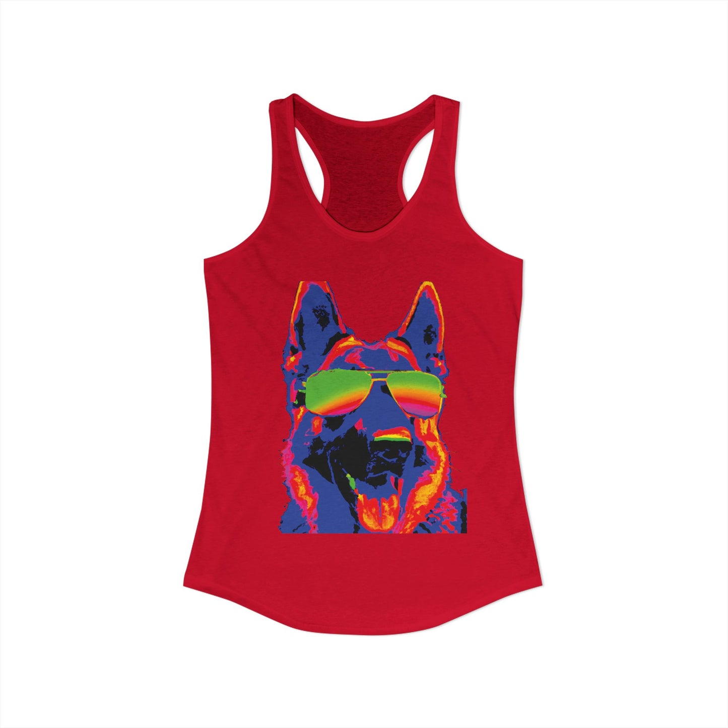 Heat Seeking German Shepherd Racerback Tank