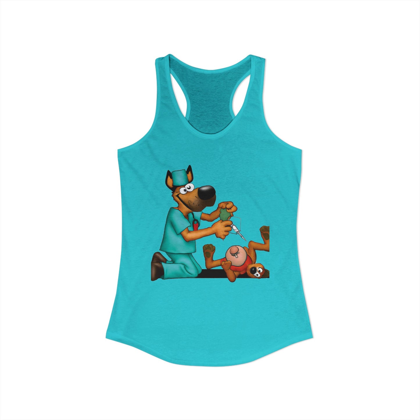 Dog Saving Toy Racerback Tank — "We Gotta Save It" Graphic Tank Top