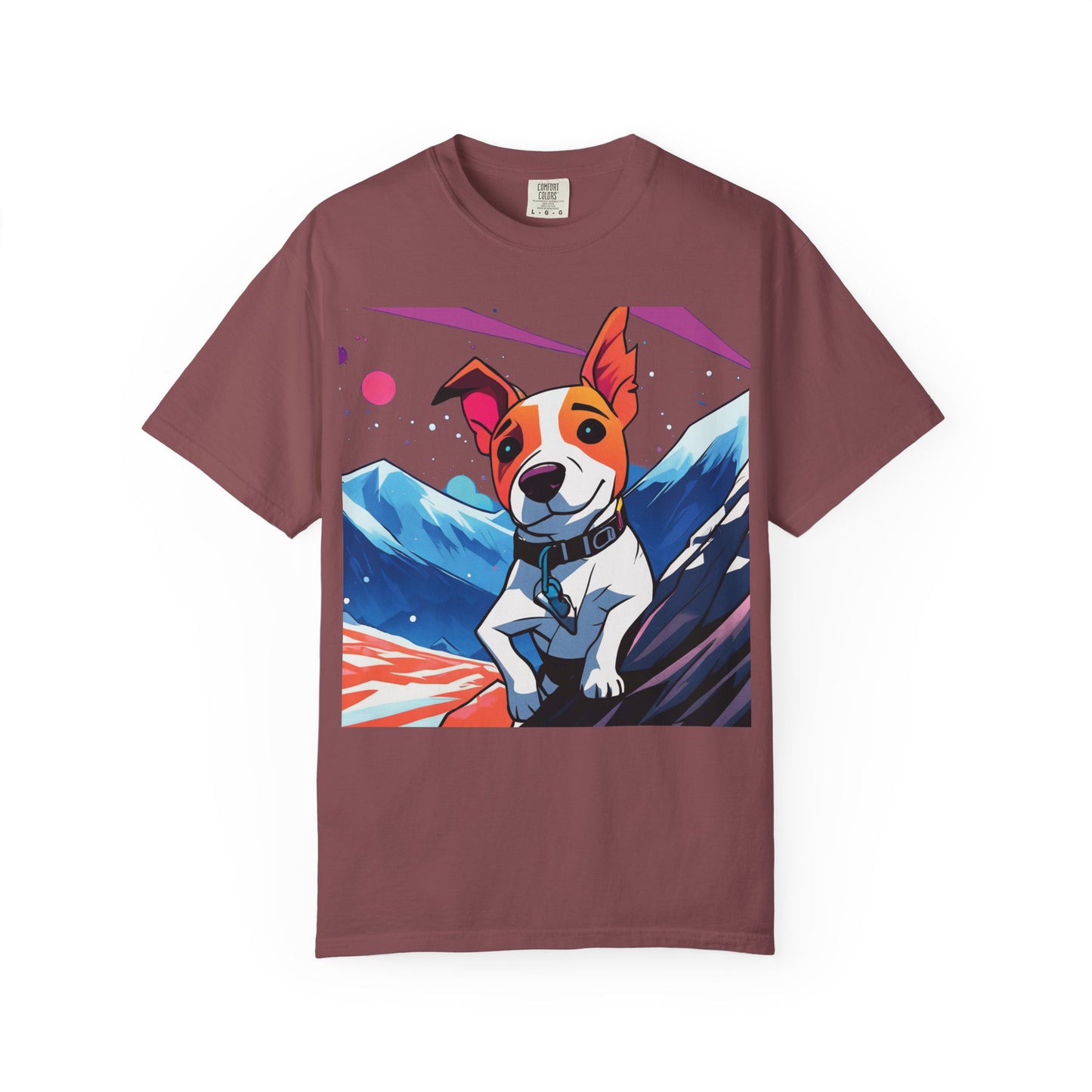 Jack Russell Adventure Tee — Colorful Mountain Dog Graphic T-Shirt
