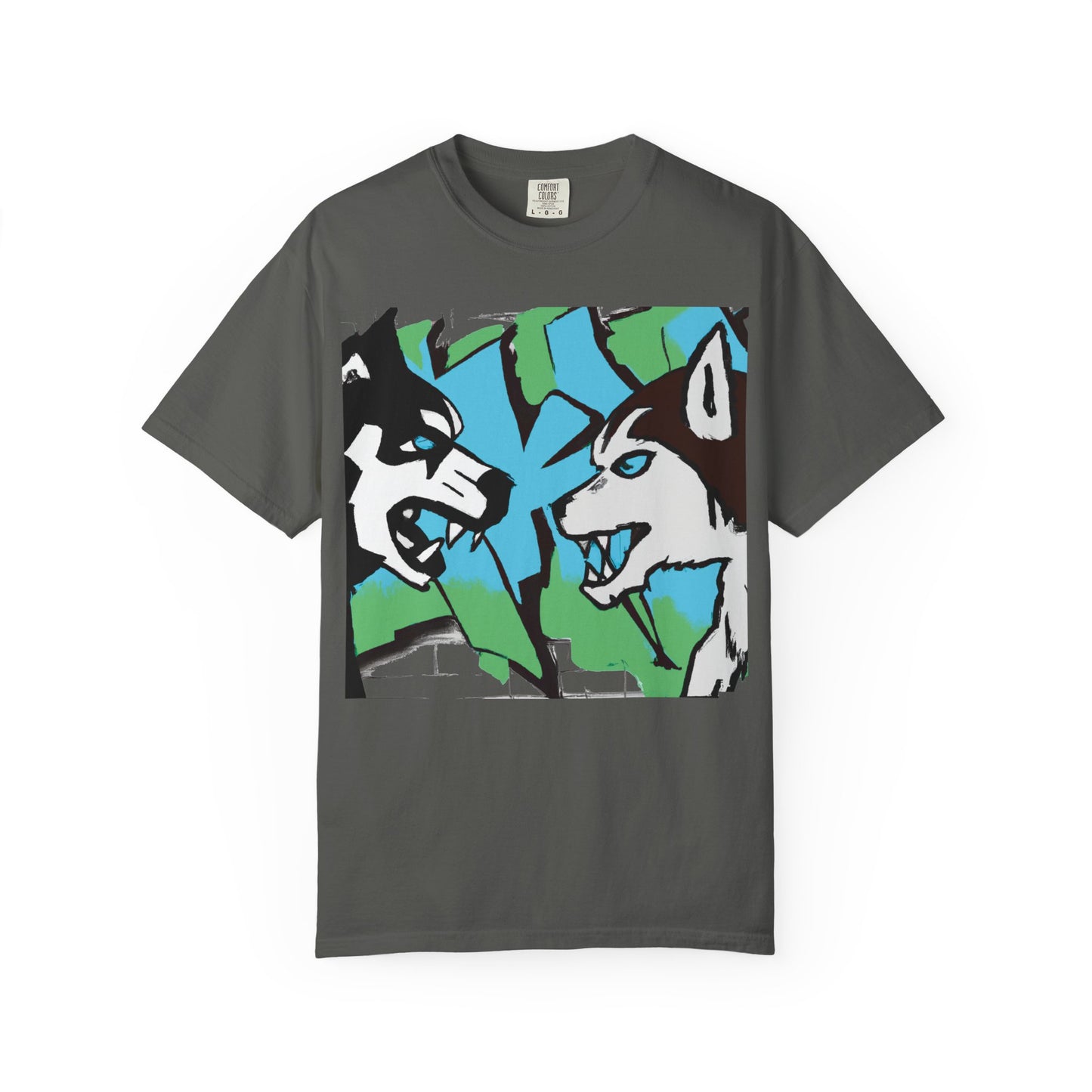 Husky Face Graphic T-Shirt — Bold Siberian Wolf Artwork