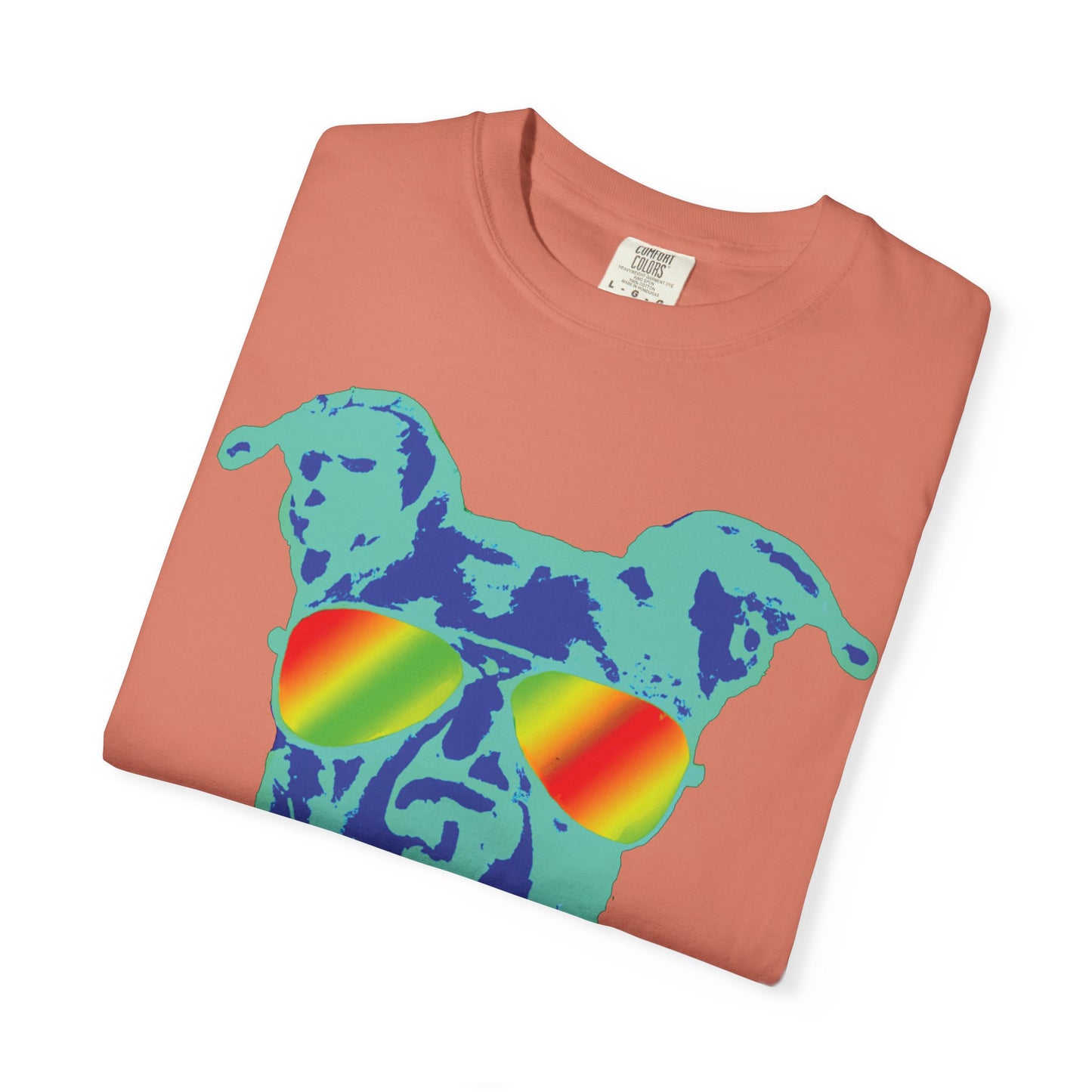 Cool Dog Graphic Tee — Rainbow Sunglasses Pitbull T‑Shirt