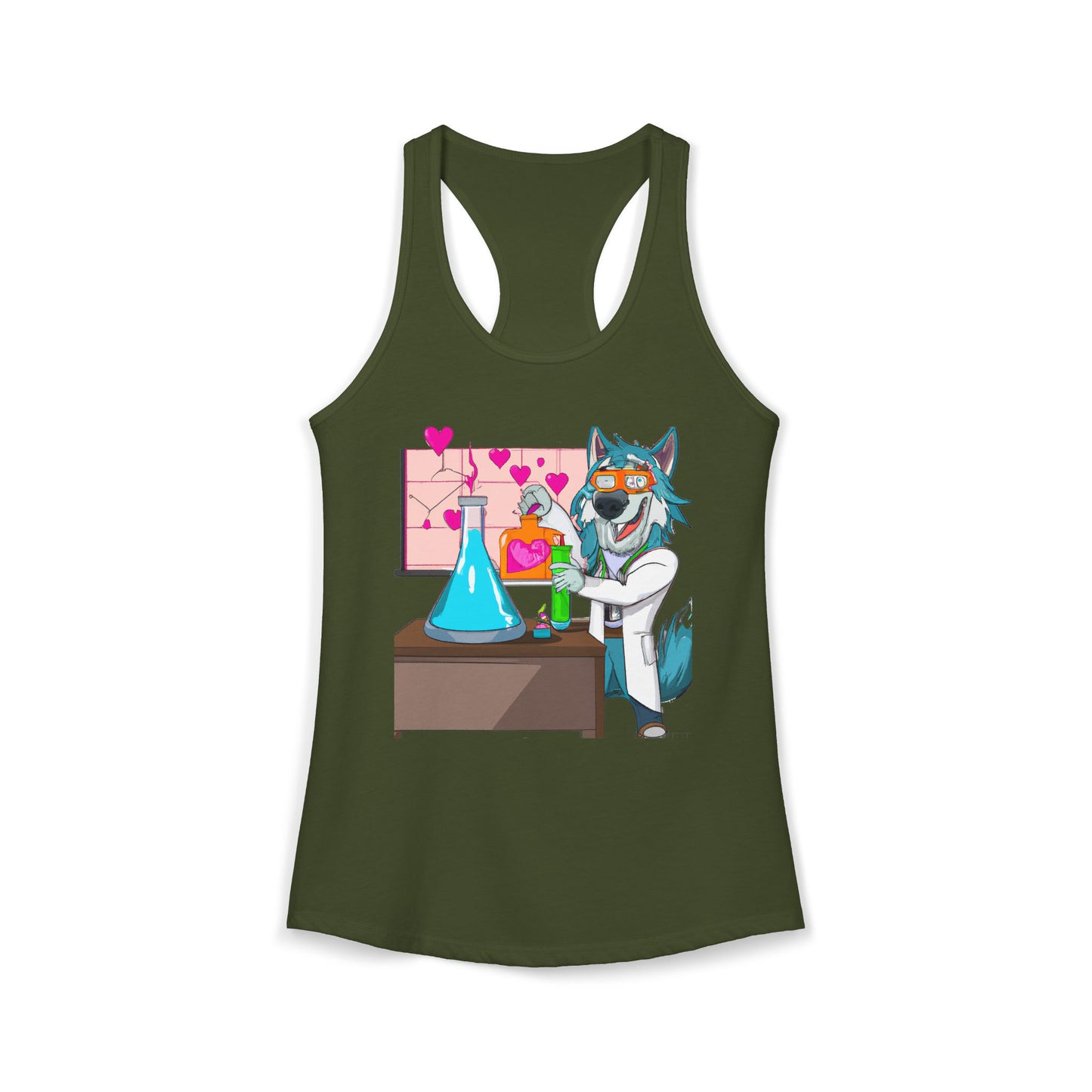 Love Lab Potion Pop Art Racerback Tank
