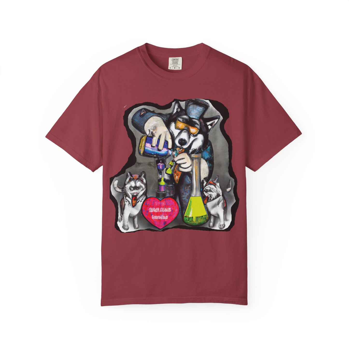 Siberian Husky Scientist Graphic T-Shirt – “PurrOut.com” Back Print