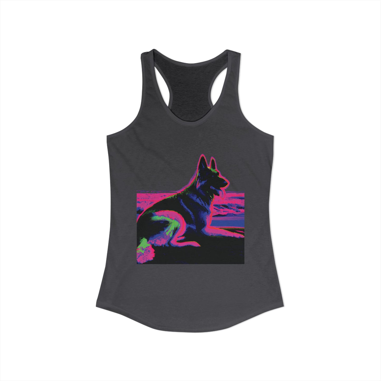 German Shepherd Beach Tank — Women's Racerback "80" Design
