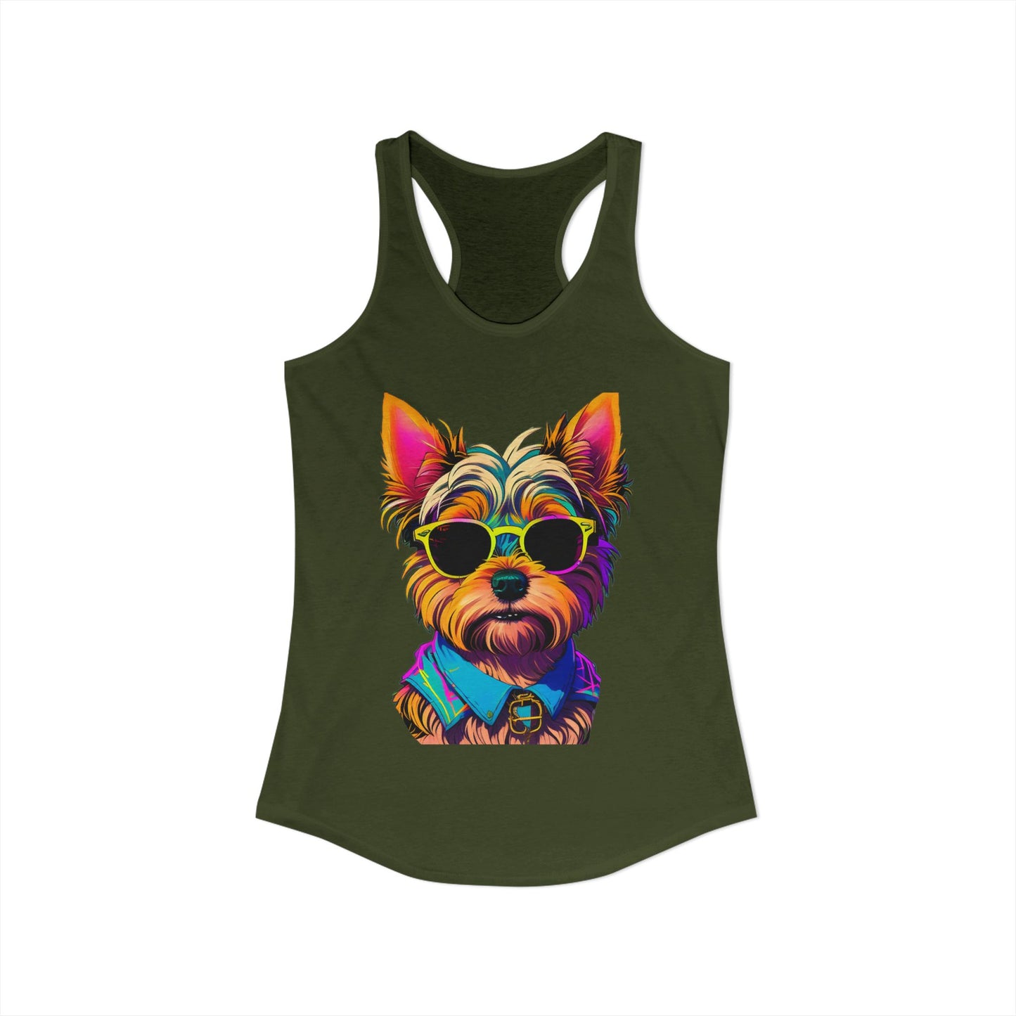 Cool Yorkie Life Women's Racerback Tank