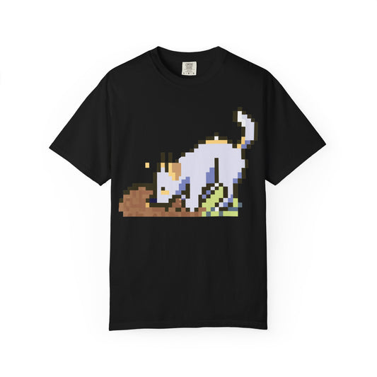 Pixel Dog Digging T-Shirt - Cute Retro Tee
