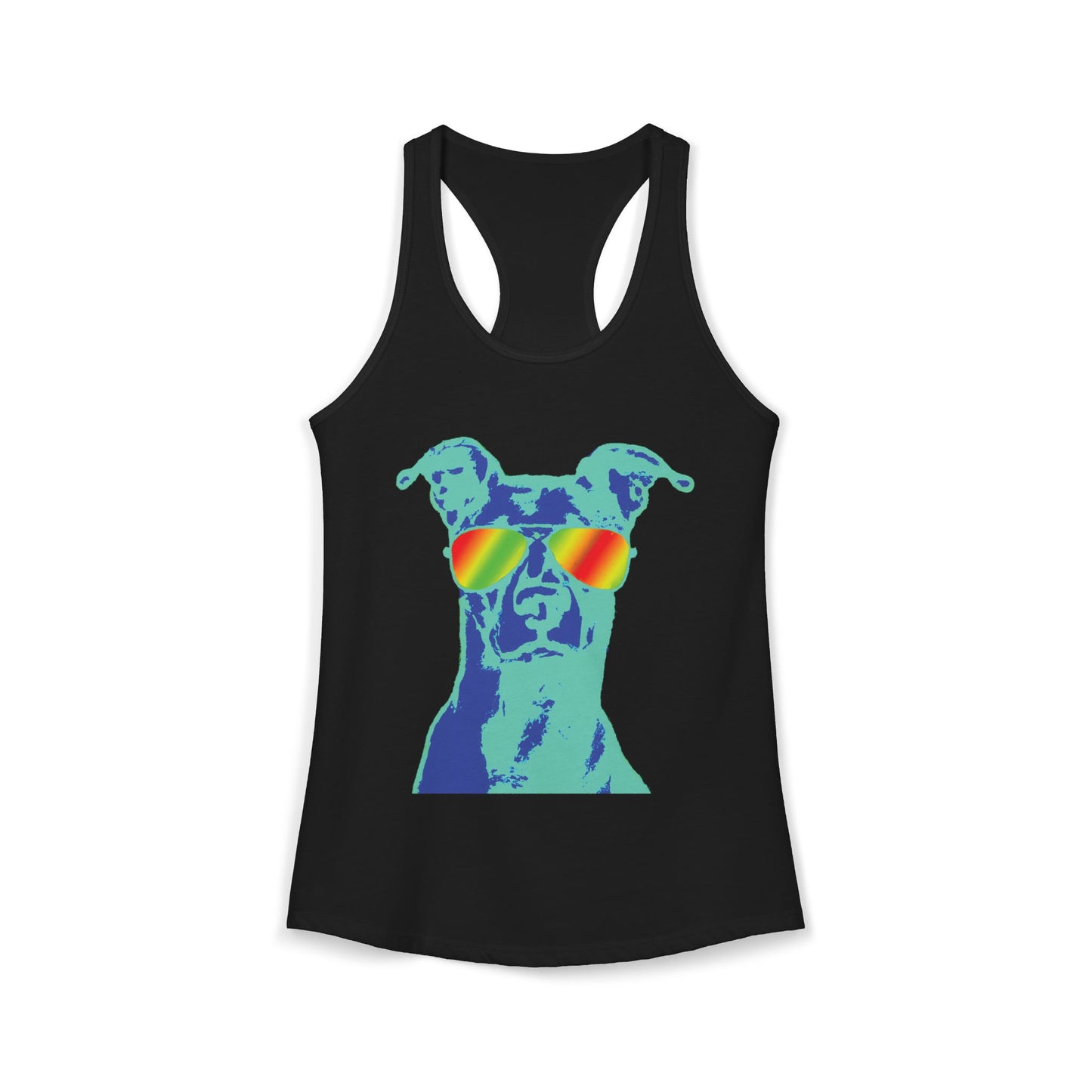 Vizsla Summer Tank — 'Summer Vizsla' Dog Sunglasses Racerback Tank