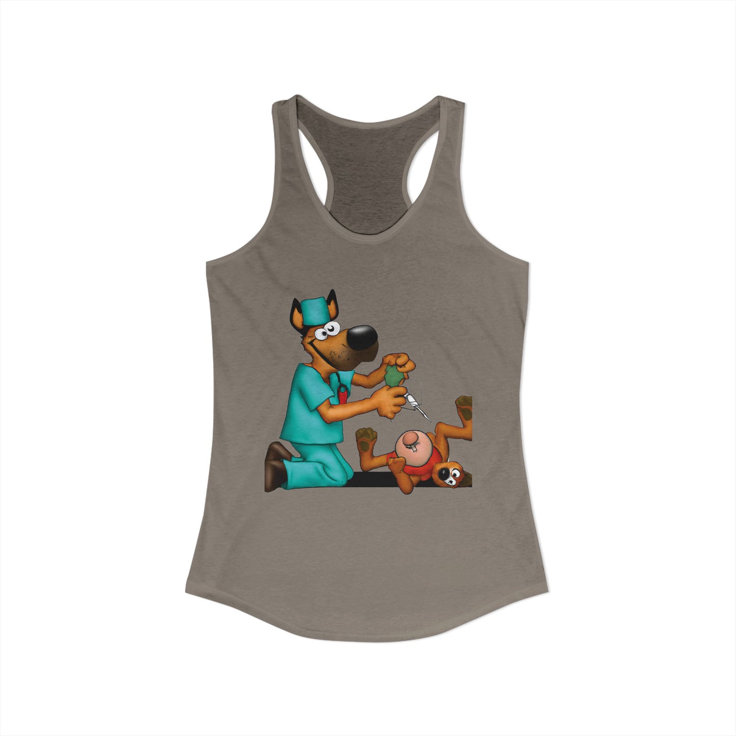 Dog Saving Toy Racerback Tank — "We Gotta Save It" Graphic Tank Top