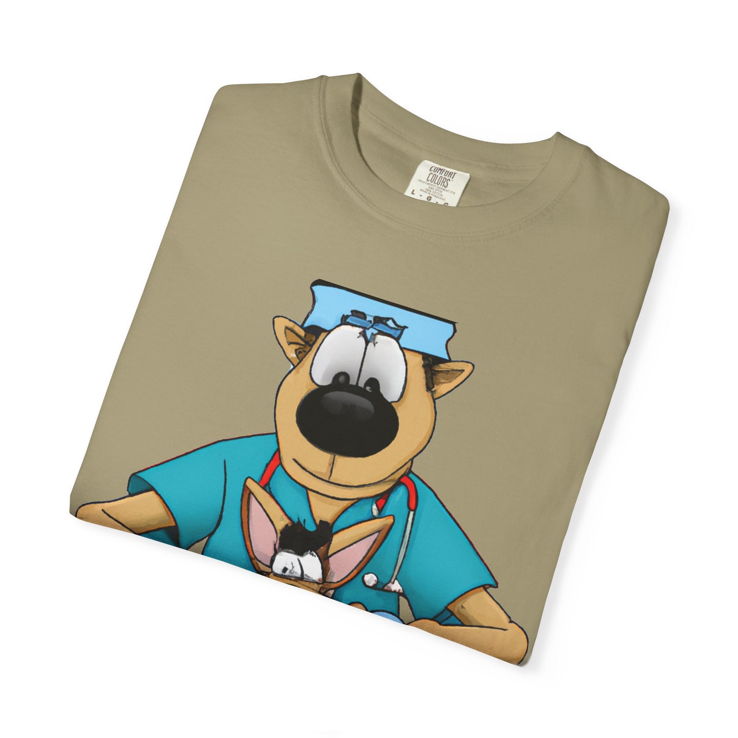 Dog Vet Cartoon T-Shirt — Cute Veterinary Surgeon Graphic Tee