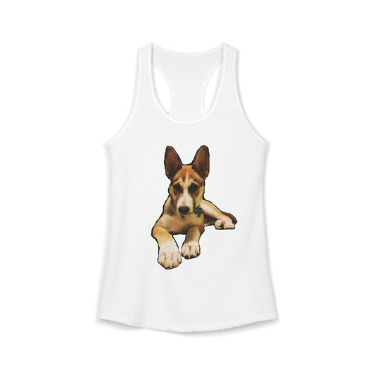Cute Husky Racerback Tank — Women's Siberian Dog Tank Top