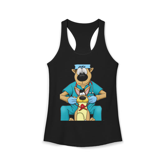 Doctor Save This Toy STAT! Racerback Tank
