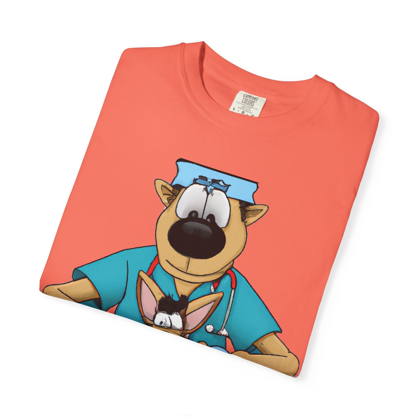 Dog Vet Cartoon T-Shirt — Cute Veterinary Surgeon Graphic Tee