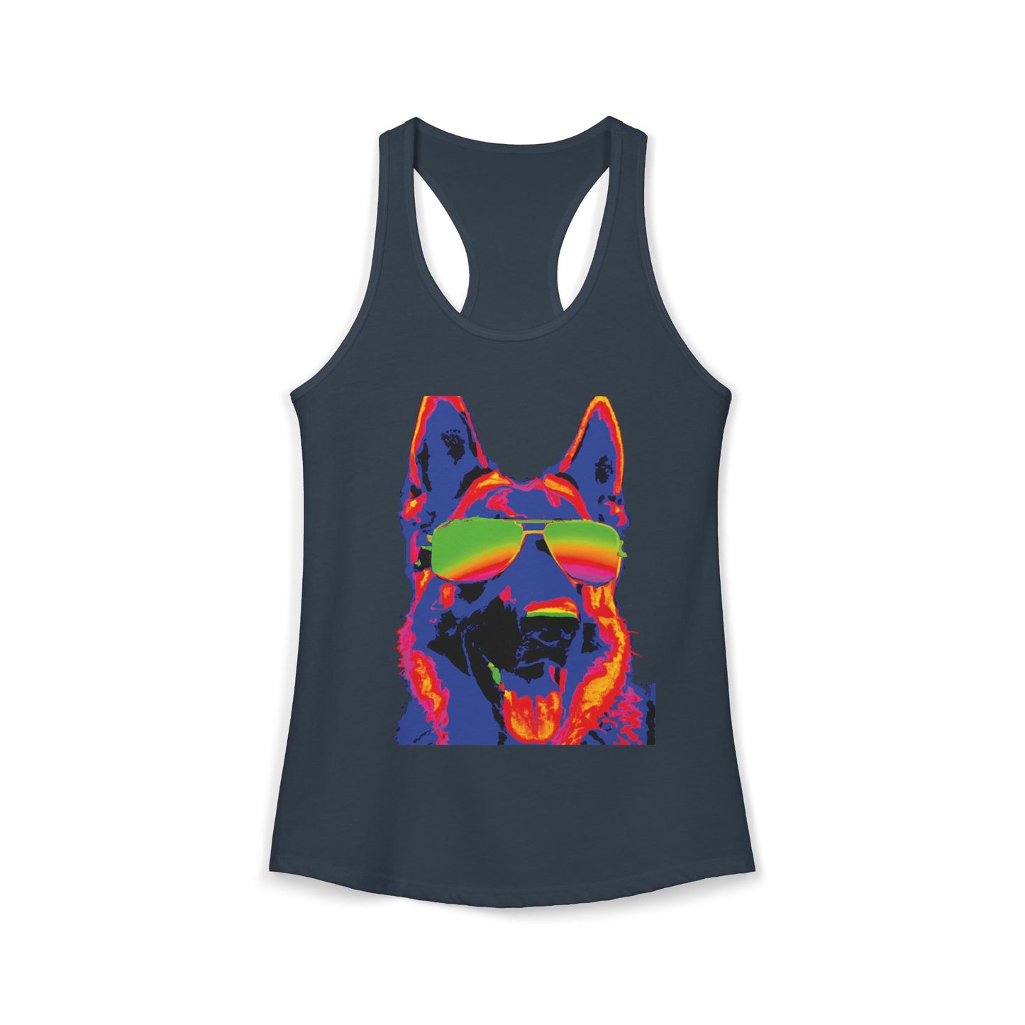 Heat Seeking German Shepherd Racerback Tank