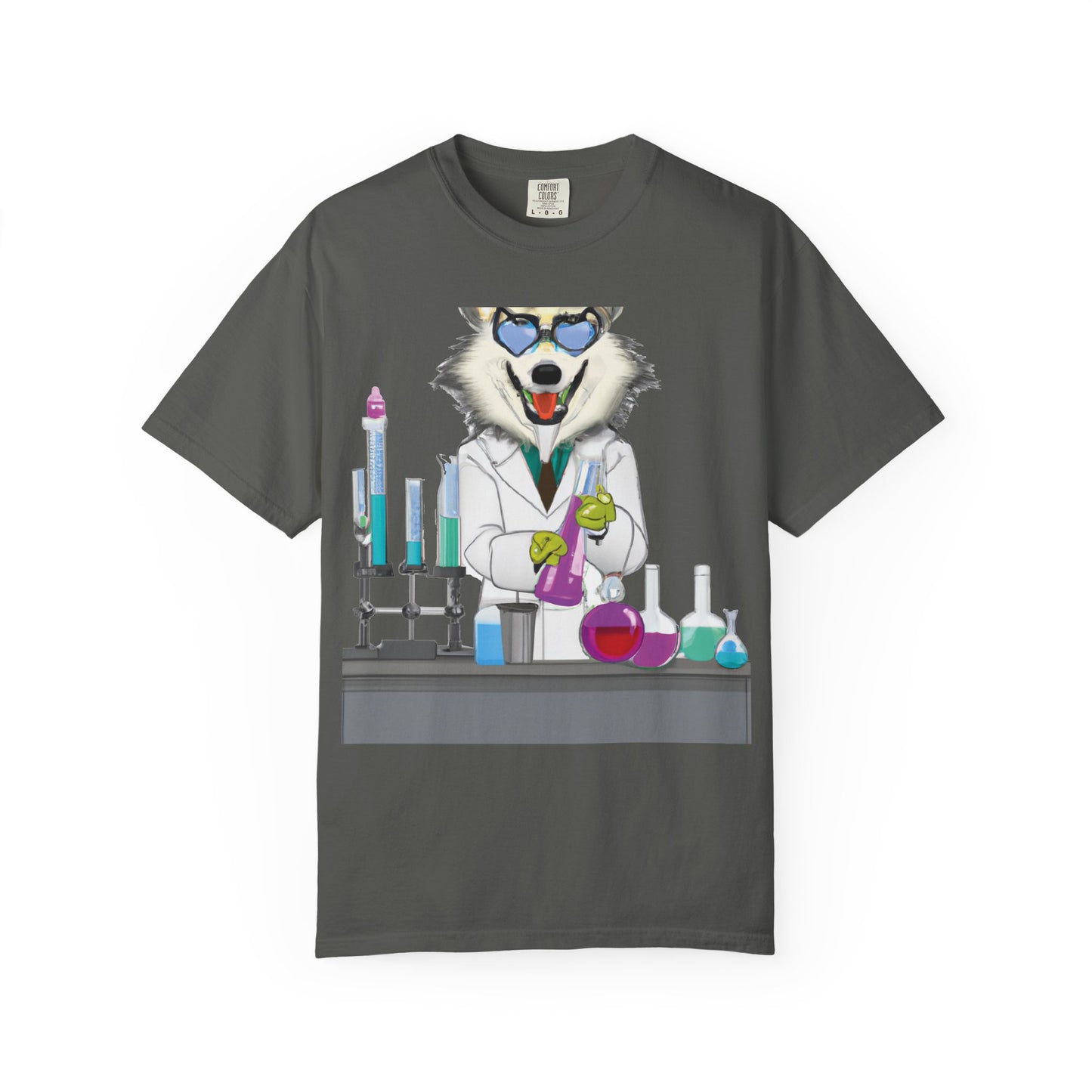 Chemist Wolf T-Shirt — Funny Lab Scientist Graphic Tee