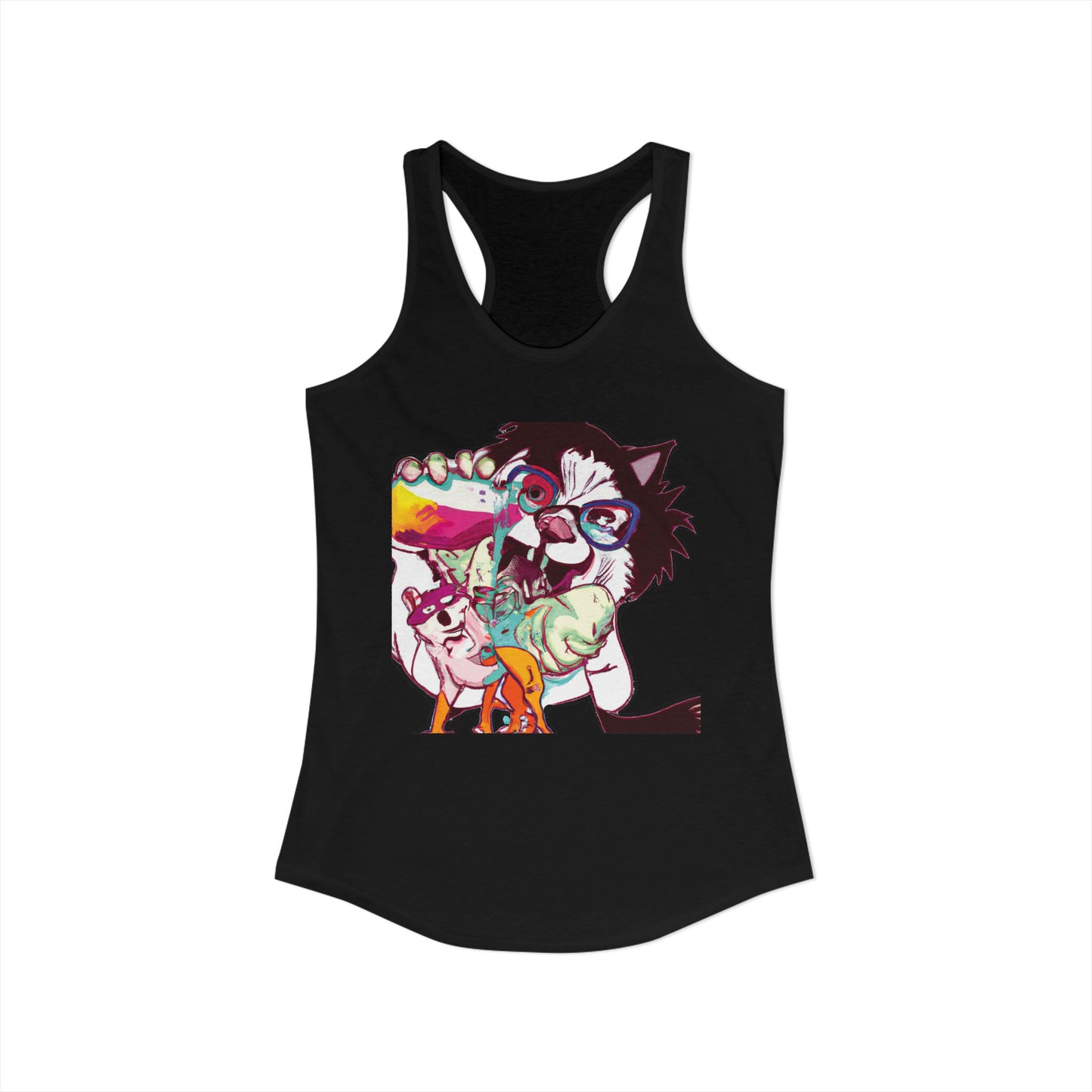 Derpy Dog Pop Art Racerback Tank