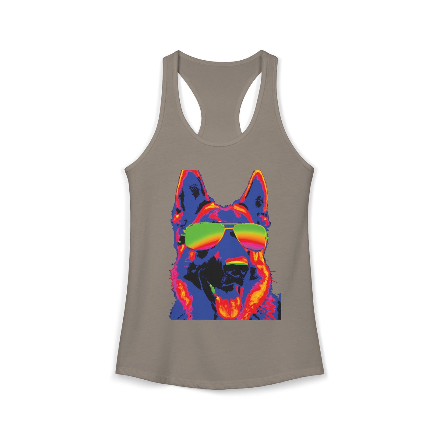 Heat Seeking German Shepherd Racerback Tank