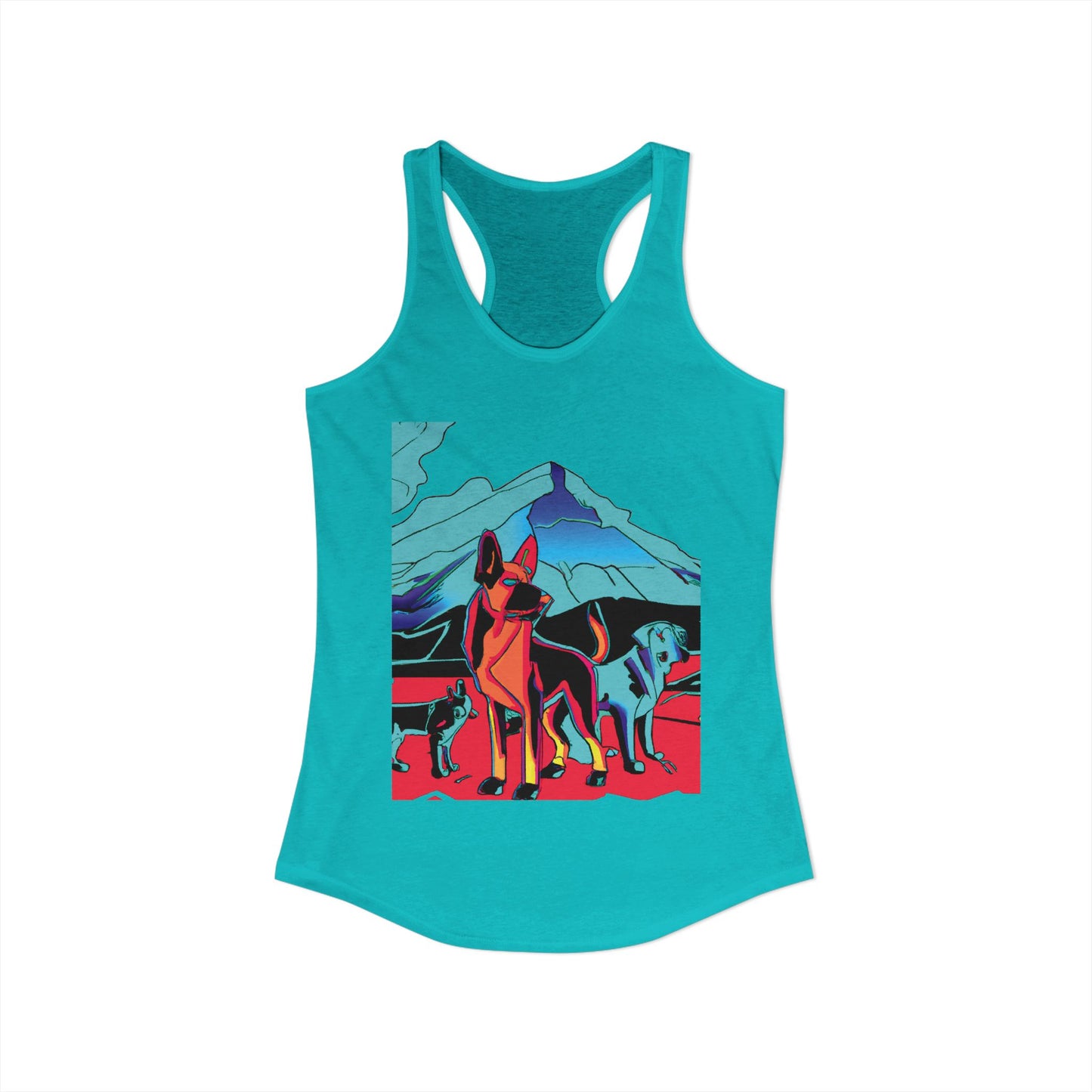 German Shepherd Volcano Pack Racerback Tank