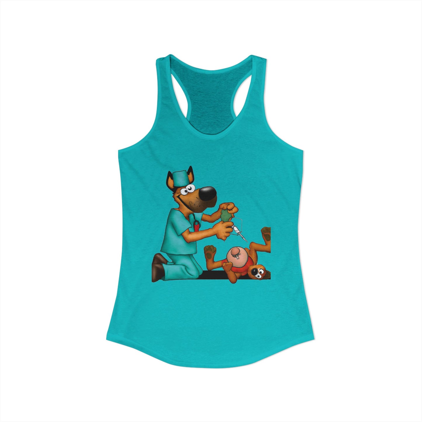 Dog Saving Toy Racerback Tank — "We Gotta Save It" Graphic Tank Top