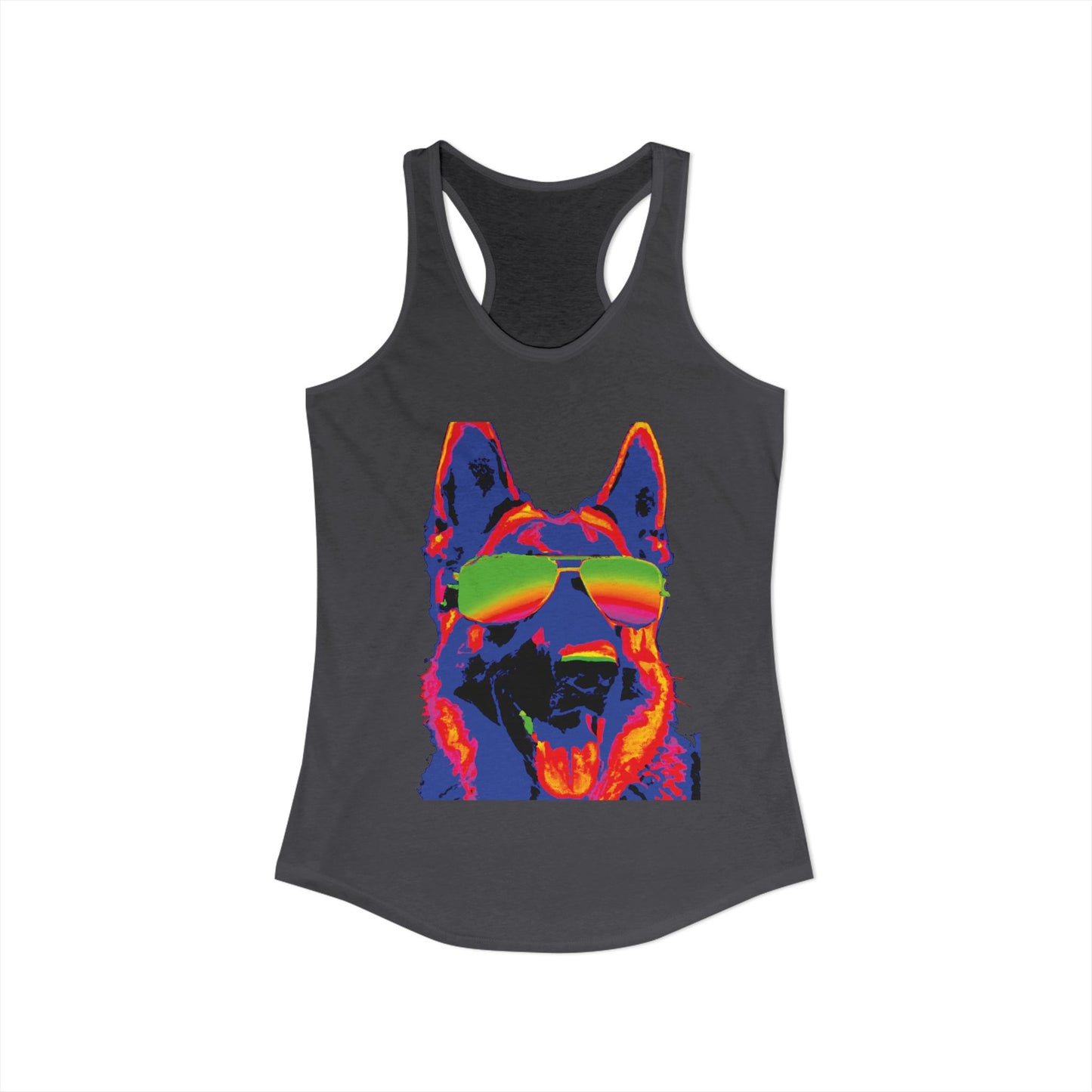 Heat Seeking German Shepherd Racerback Tank