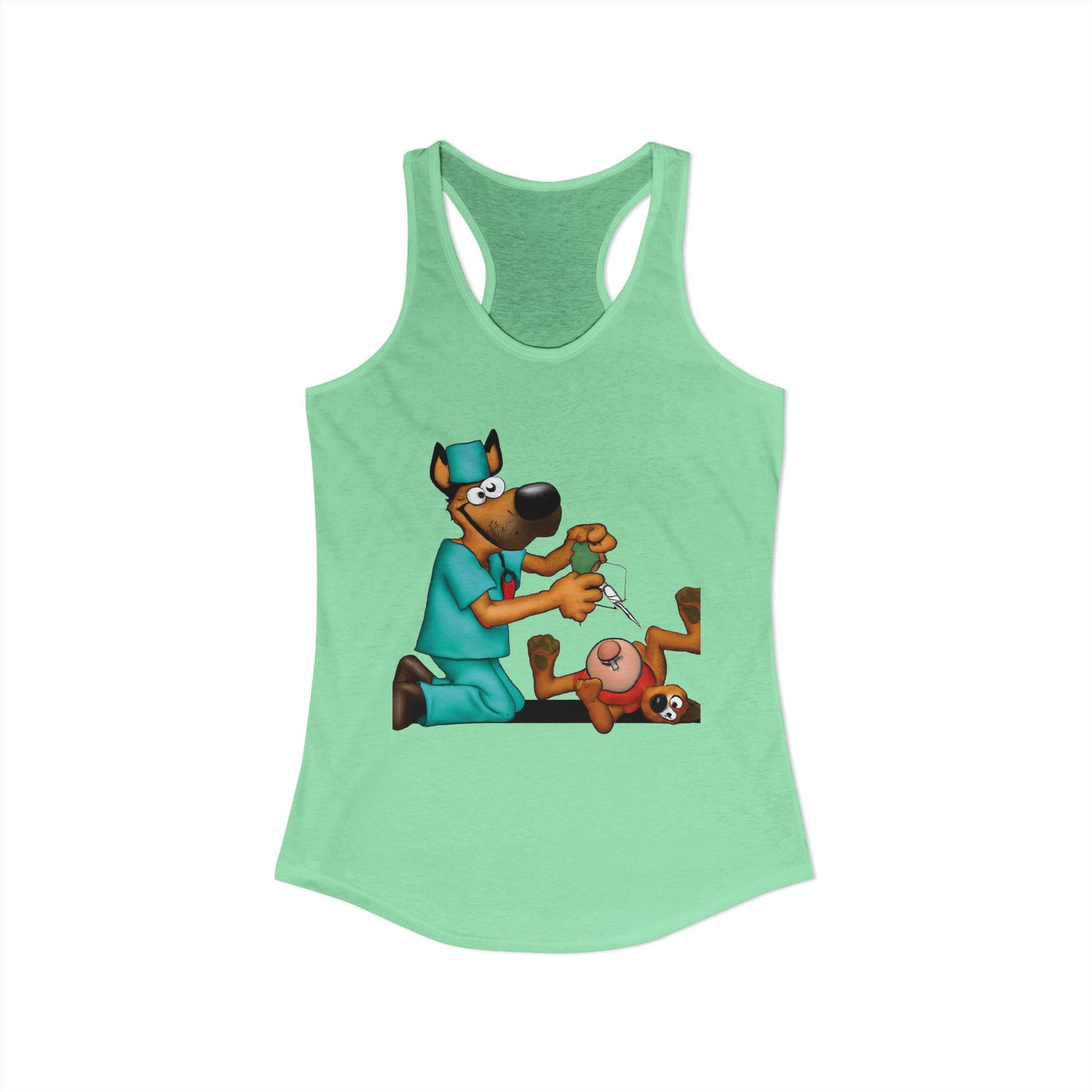 Dog Saving Toy Racerback Tank — "We Gotta Save It" Graphic Tank Top