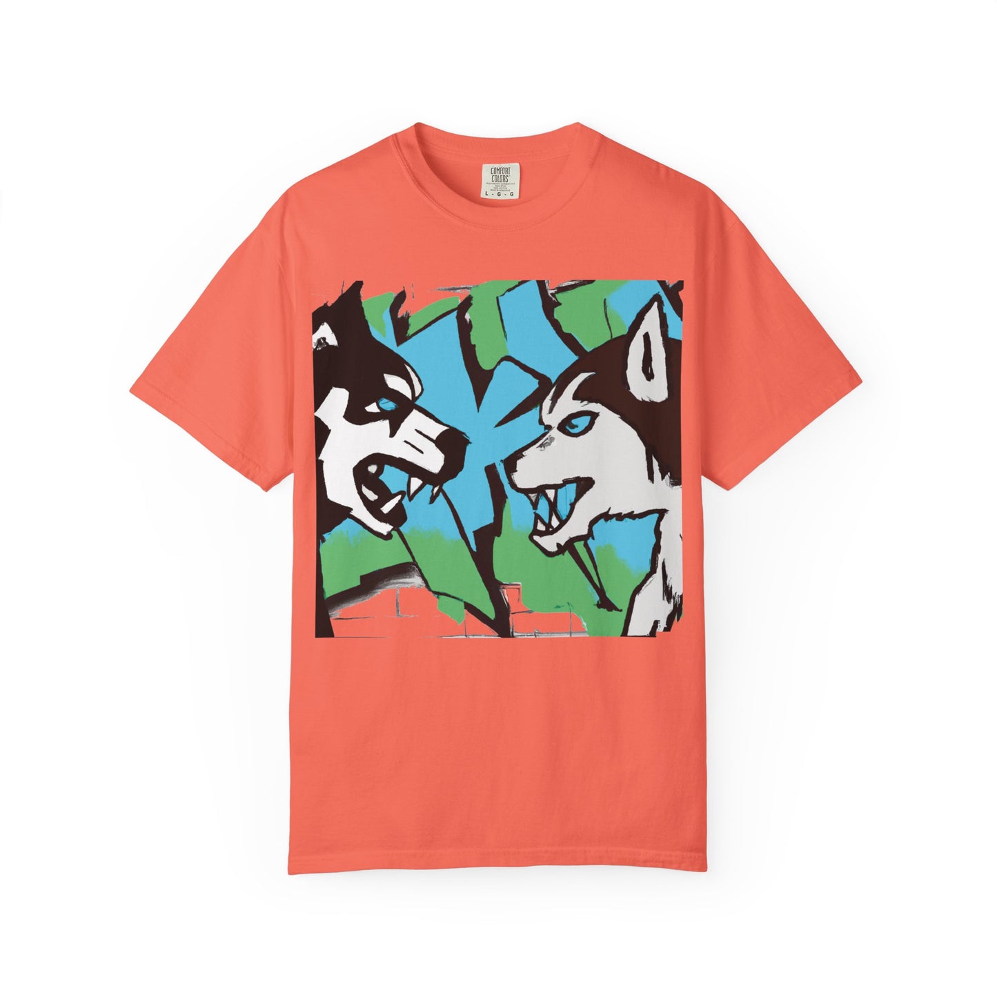 Husky Face Graphic T-Shirt — Bold Siberian Wolf Artwork