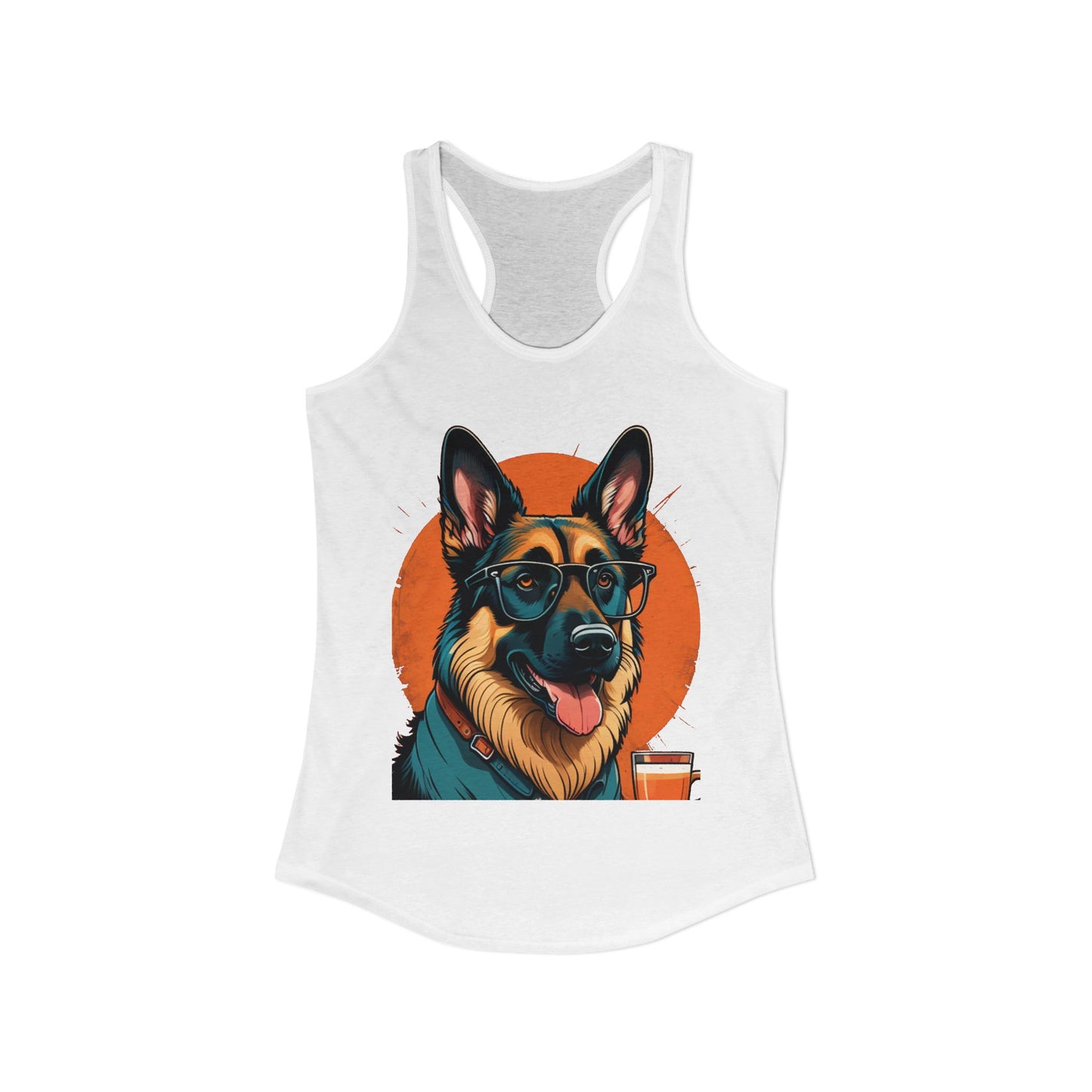 German Shepherd Coffee Love Racerback Tank