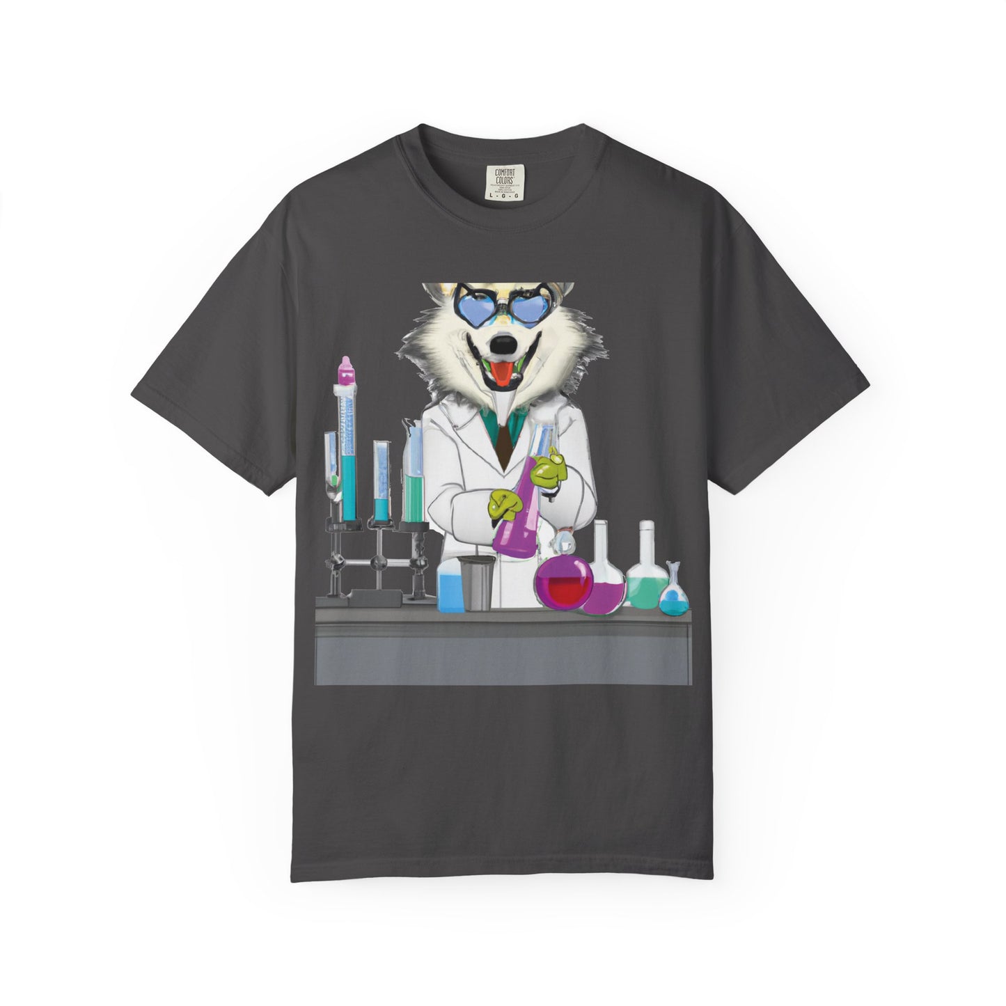 Chemist Wolf T-Shirt — Funny Lab Scientist Graphic Tee