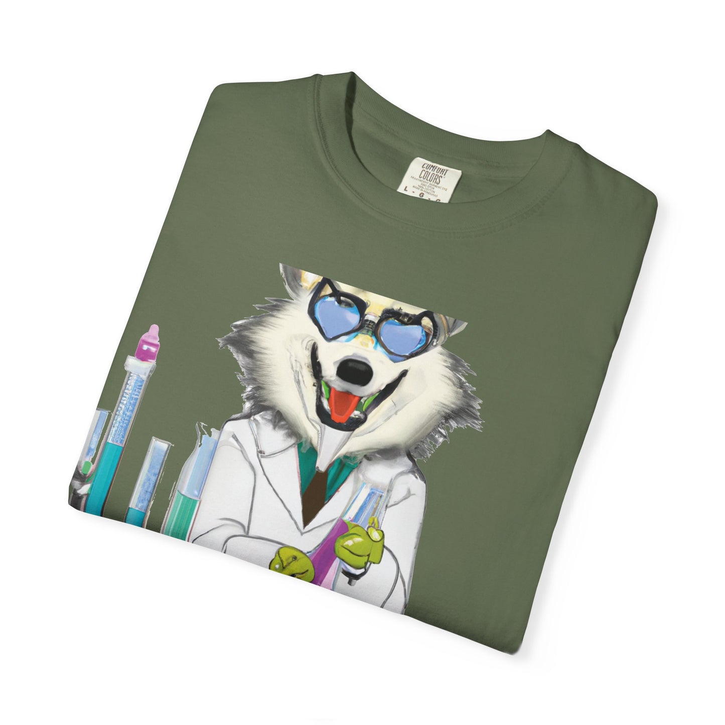 Chemist Wolf T-Shirt — Funny Lab Scientist Graphic Tee