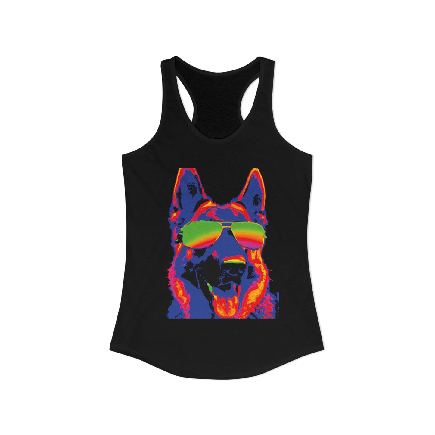 Heat Seeking German Shepherd Racerback Tank