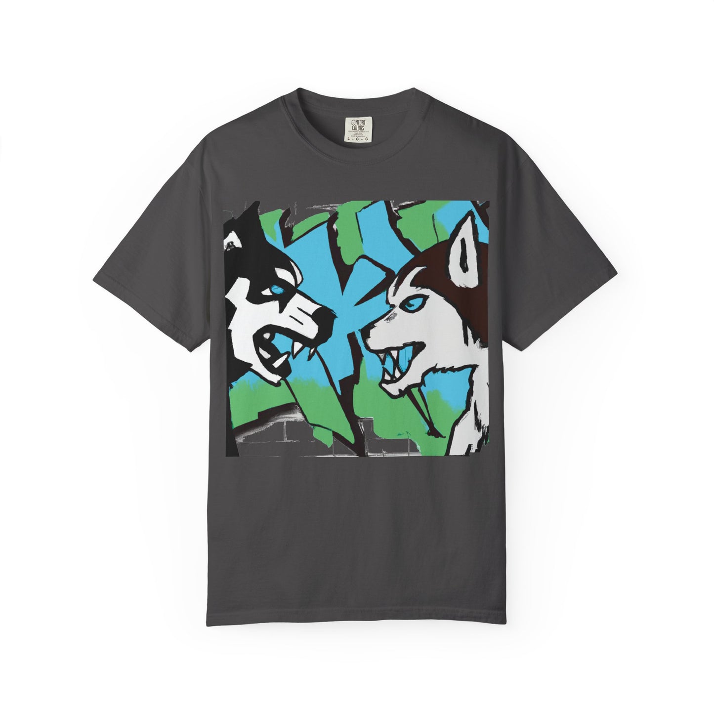 Husky Face Graphic T-Shirt — Bold Siberian Wolf Artwork