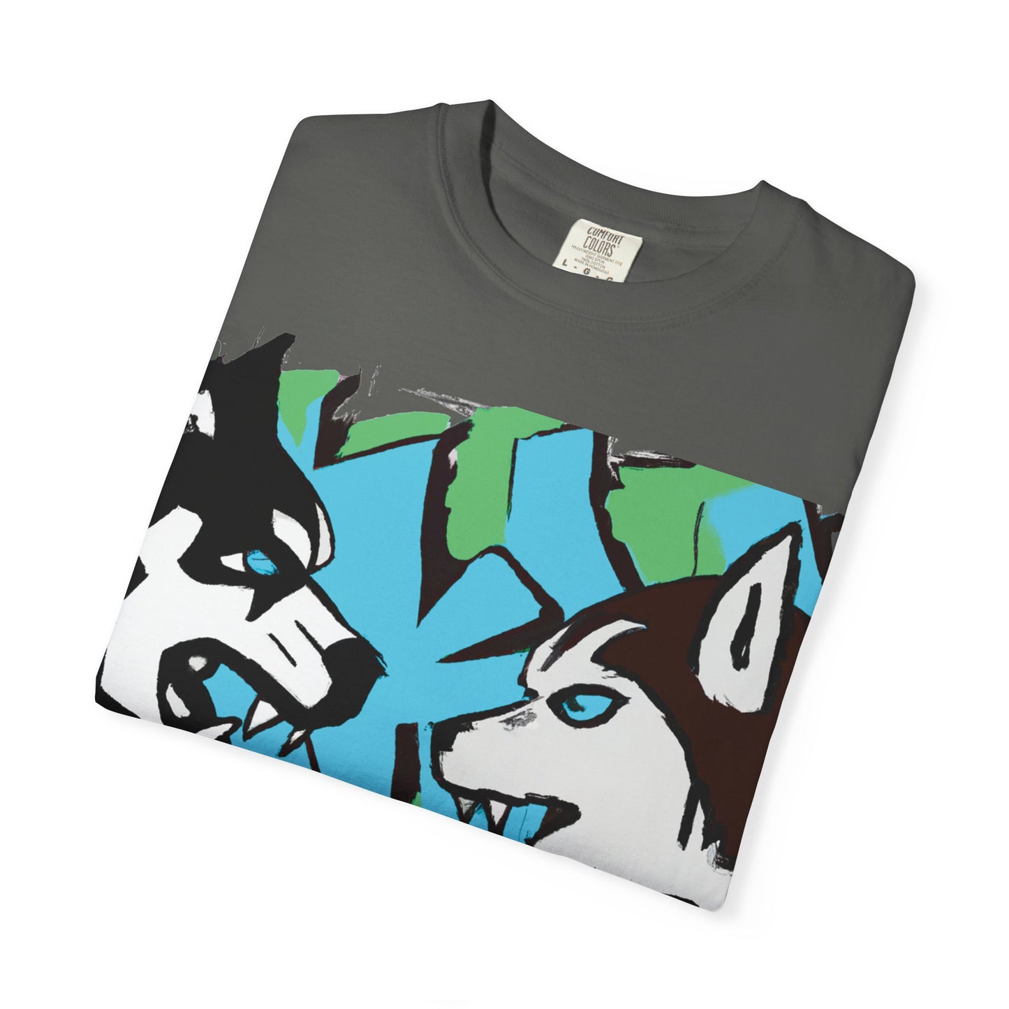 Husky Face Graphic T-Shirt — Bold Siberian Wolf Artwork
